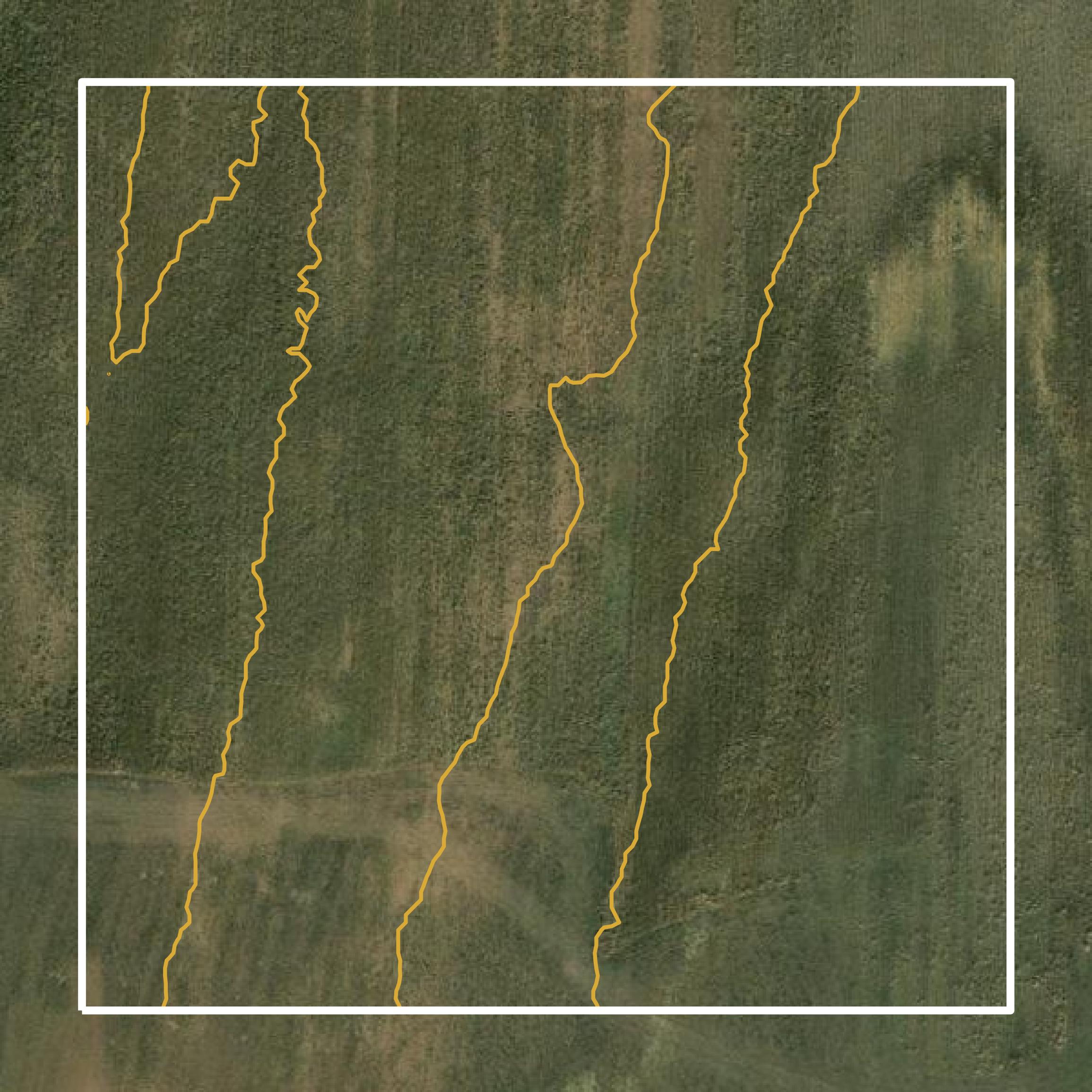 This image shows a contour map in Crawford County created using GIS data in Equator.