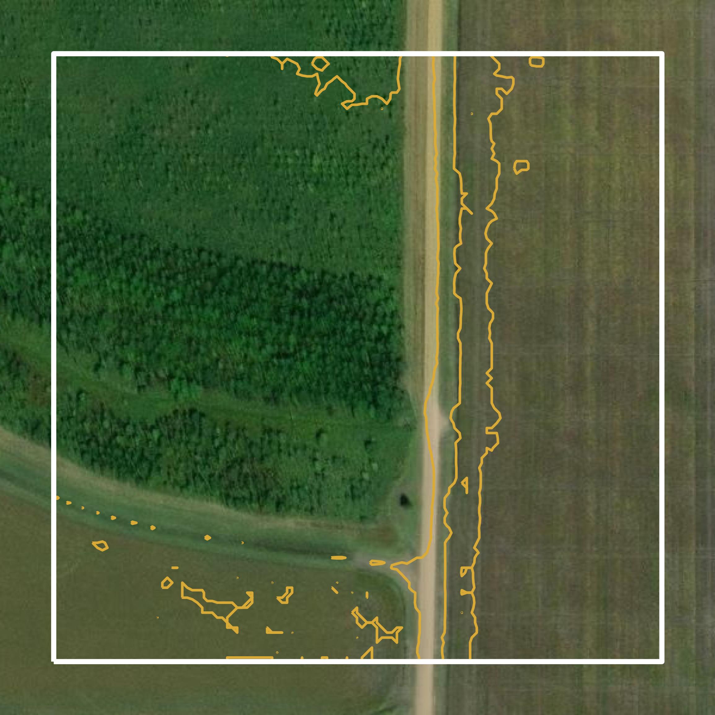 This image shows a contour map in Cross County created using GIS data in Equator.