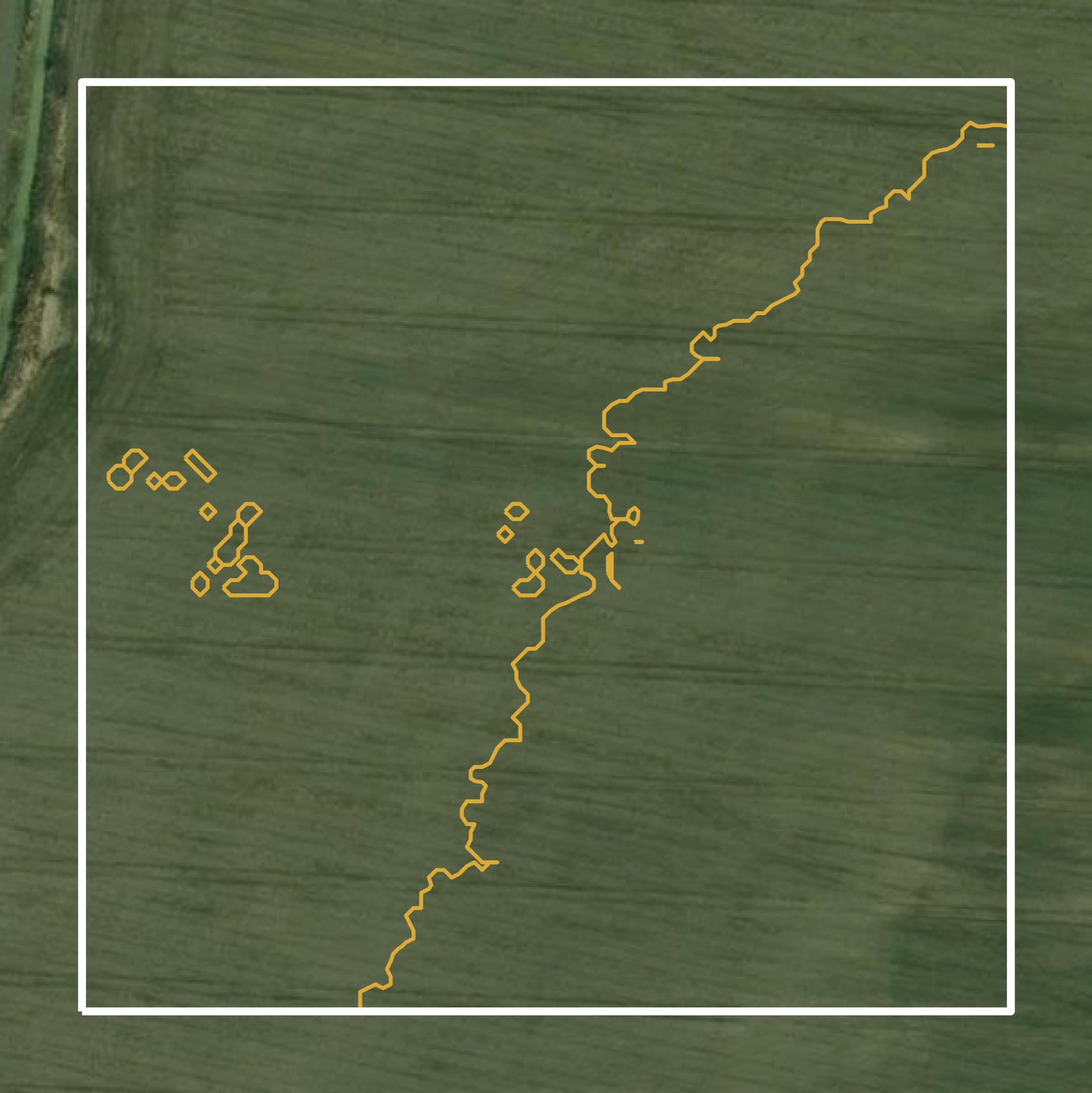 This image shows a contour map in Faulkner County created using GIS data in Equator.