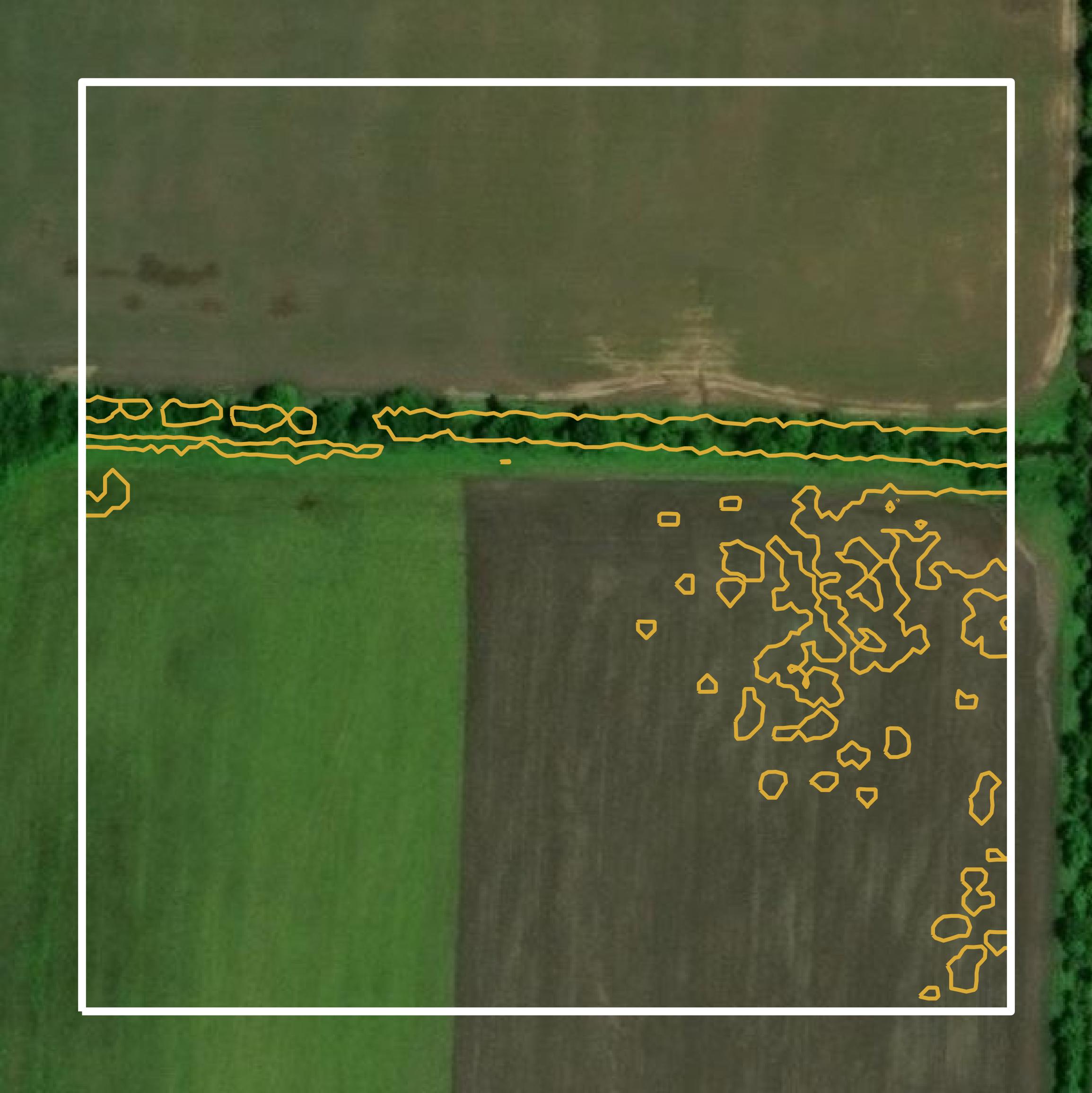 This image shows a contour map in Franklin County created using GIS data in Equator.