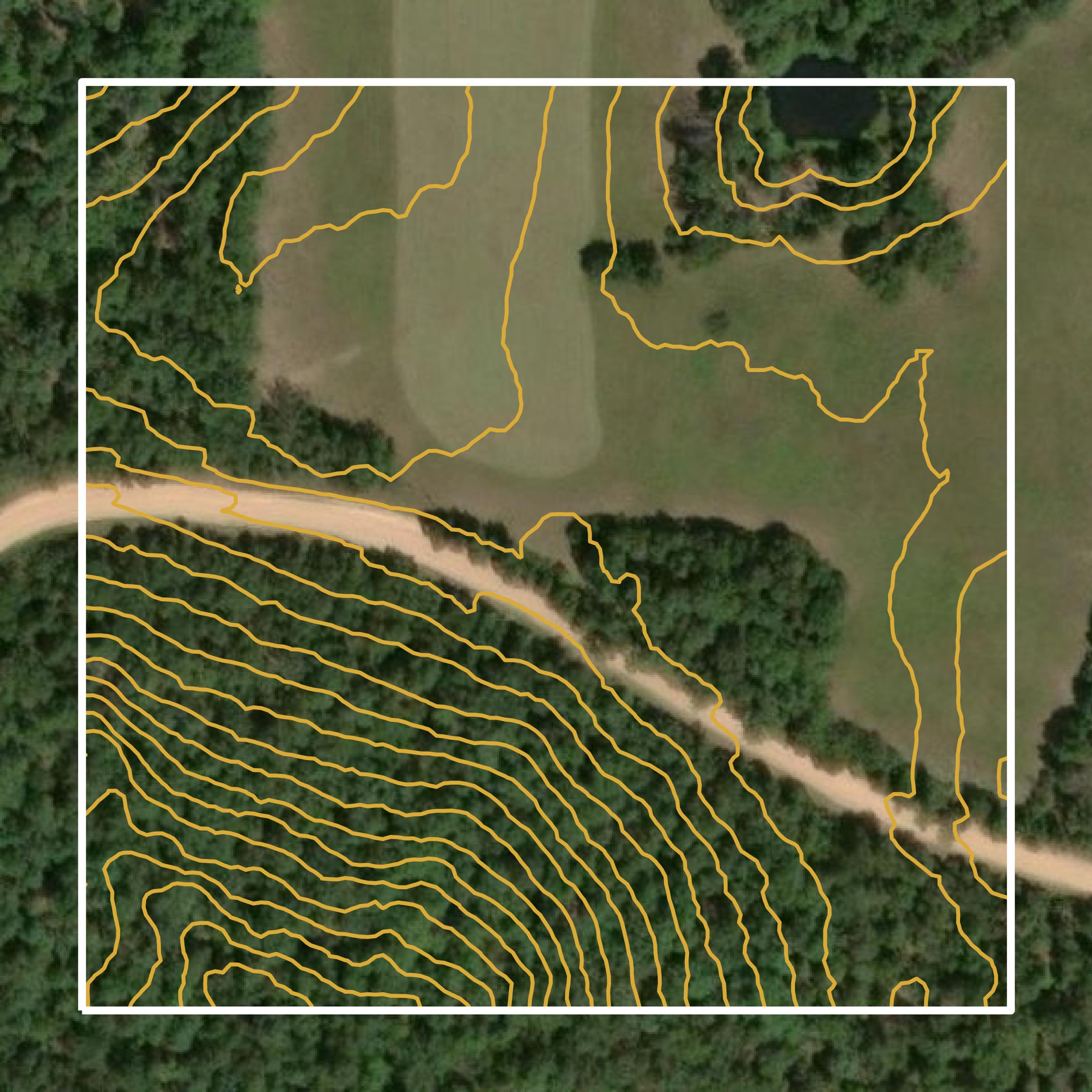 This image shows a contour map in Fulton County created using GIS data in Equator.