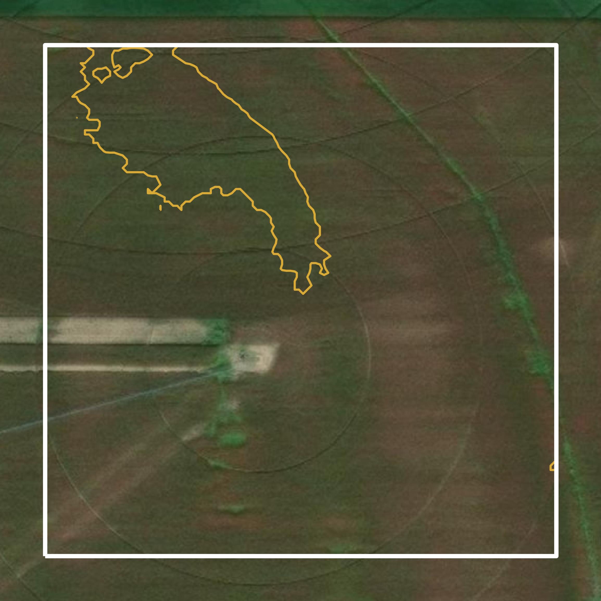 This image shows a contour map in Independence County created using GIS data in Equator.