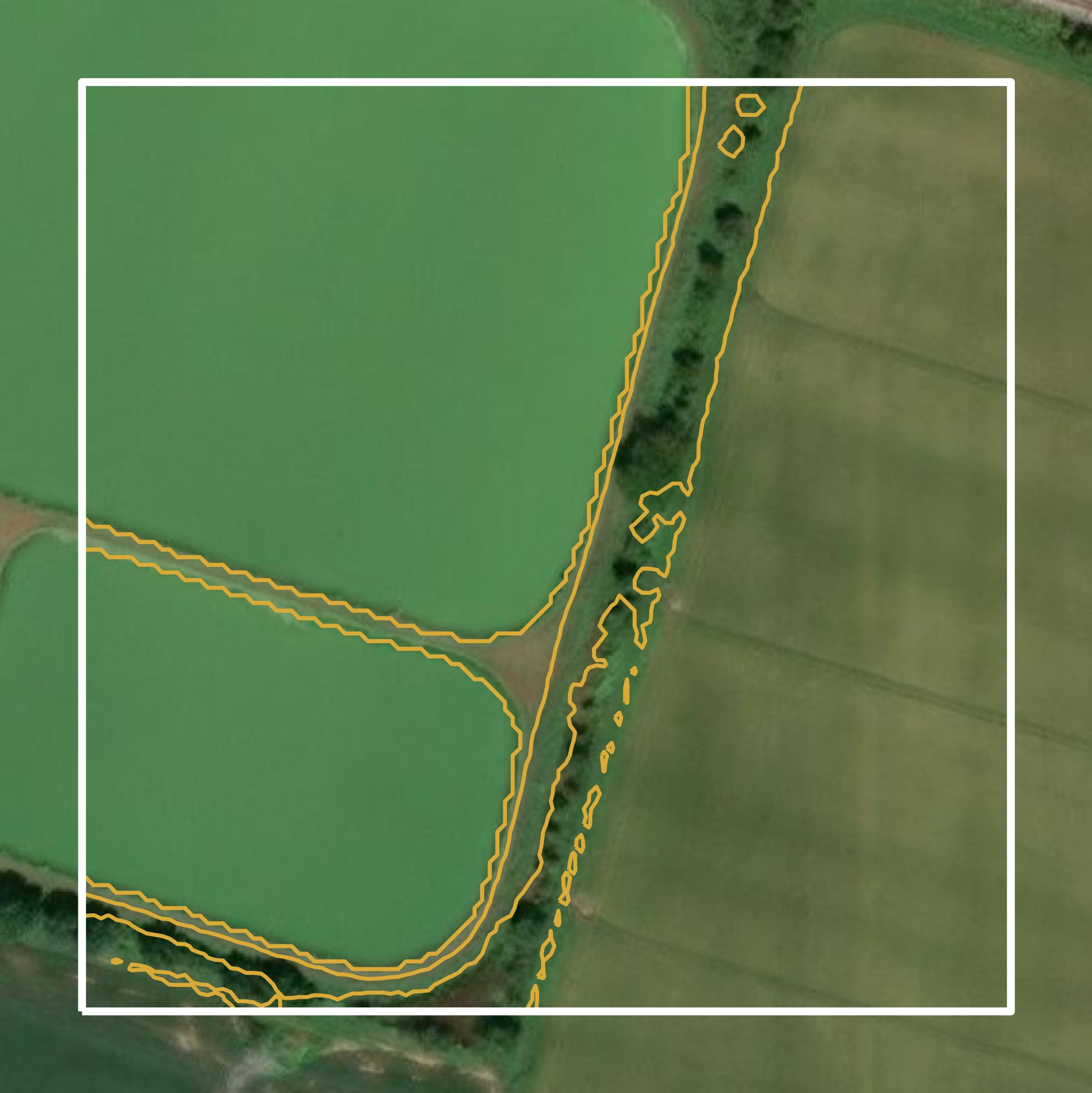 This image shows a contour map in Independence County created using GIS data in Equator.
