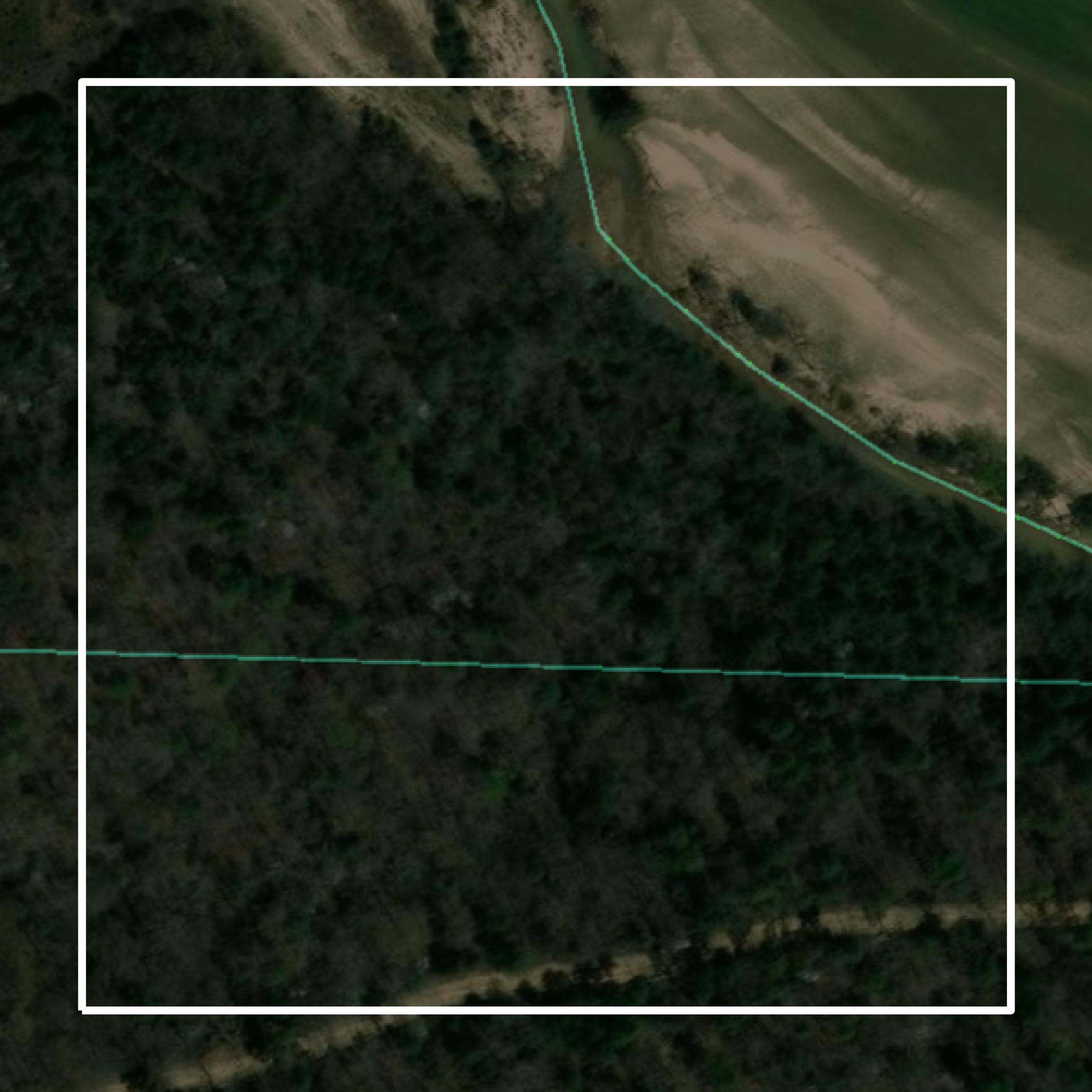 This image shows parcel and building data in Izard County created using GIS data in Equator.