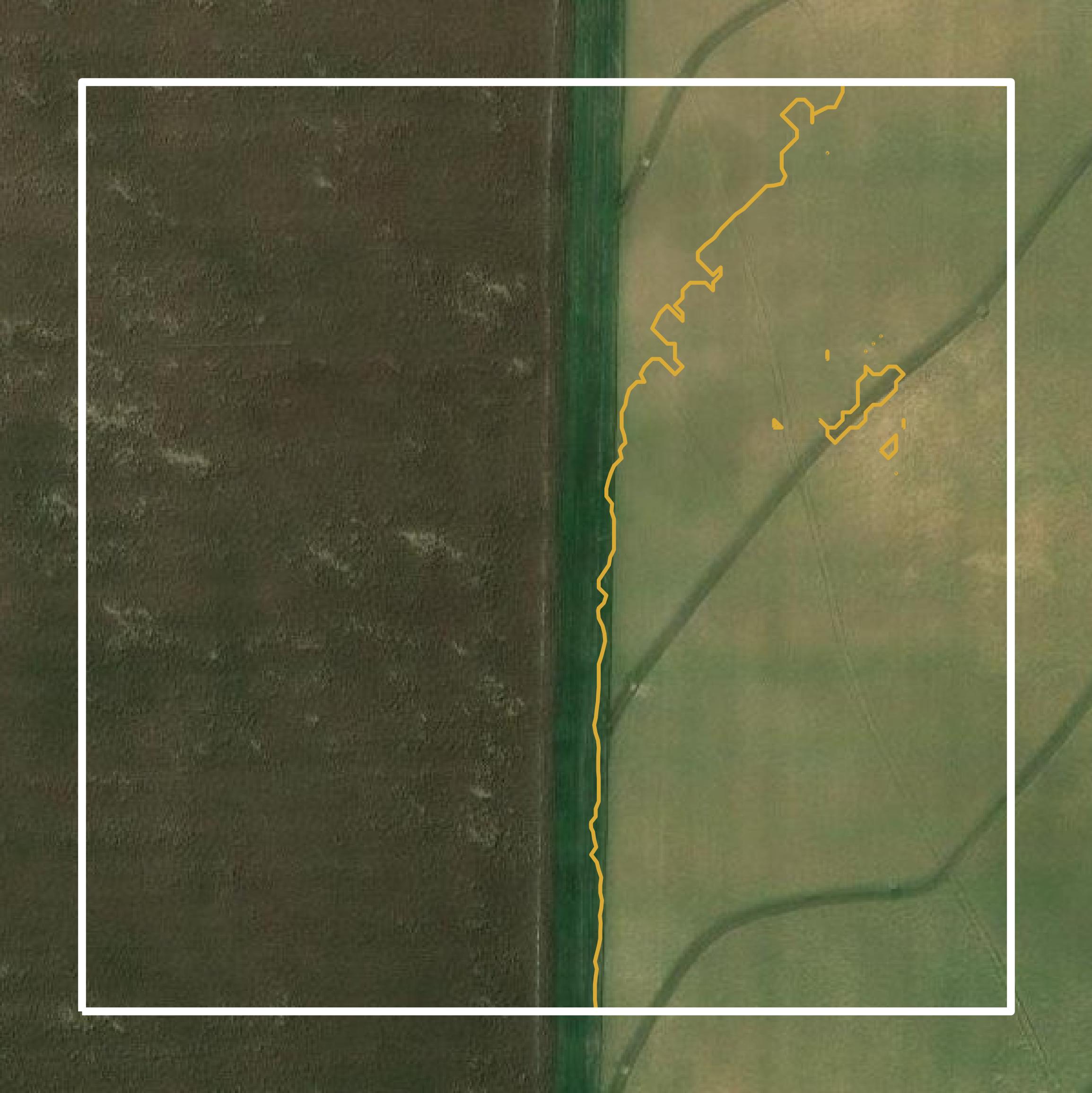 This image shows a contour map in Lawrence County created using GIS data in Equator.