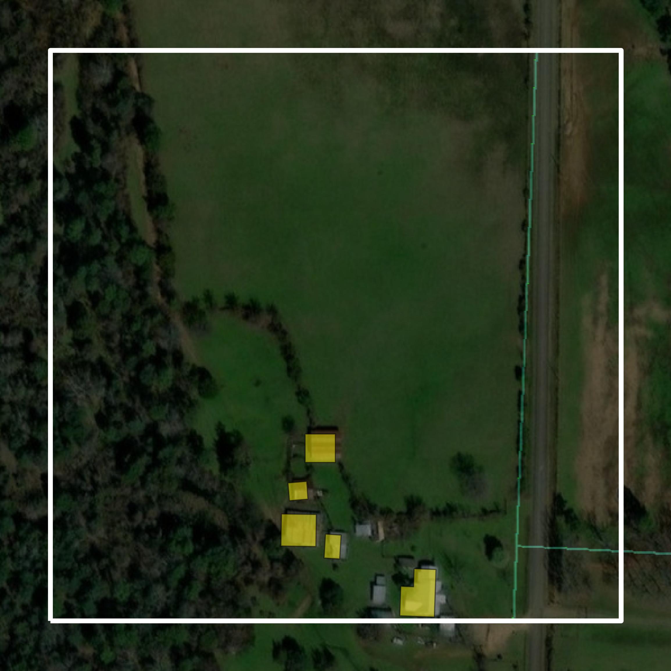 This image shows parcel and building data in Logan County created using GIS data in Equator.