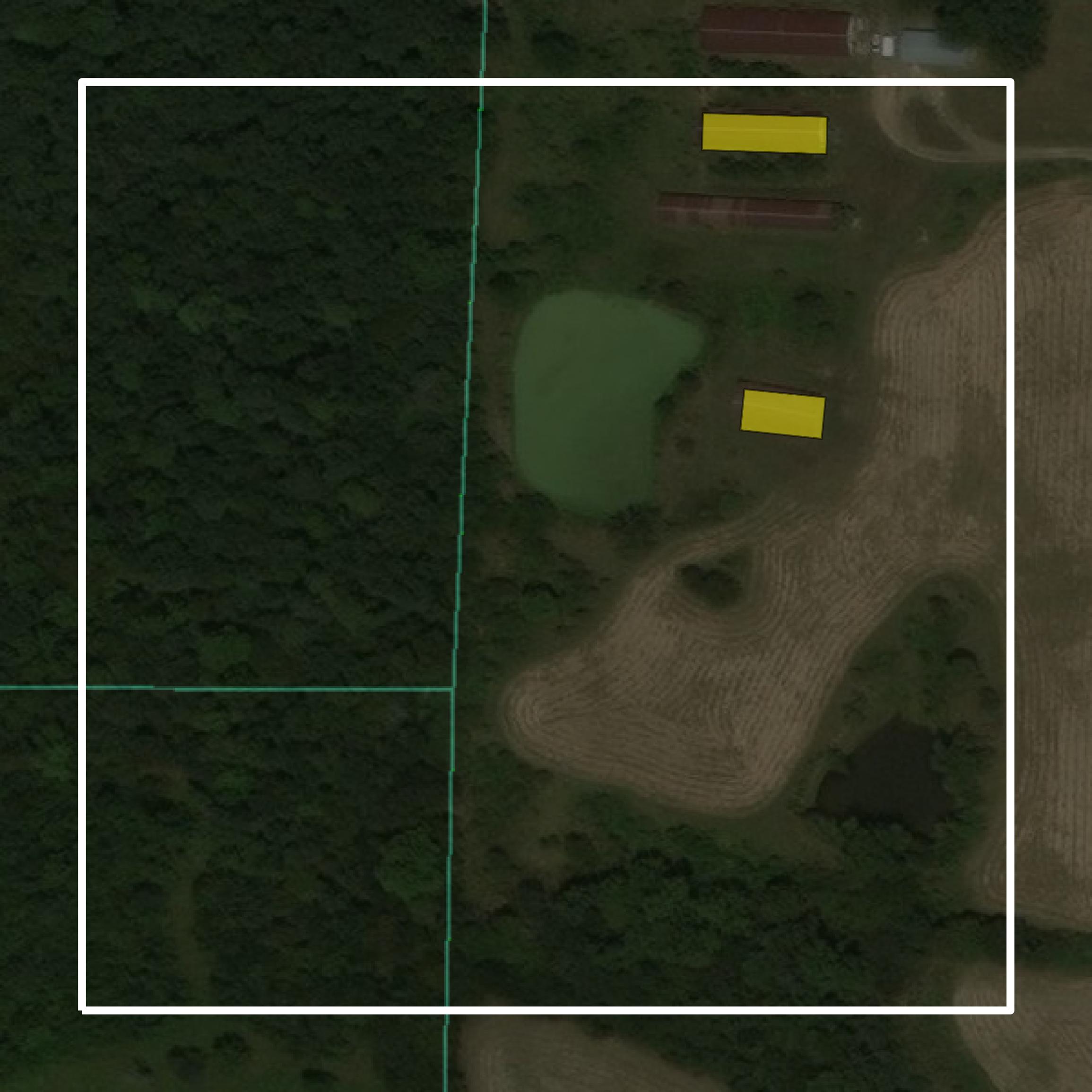 This image shows parcel and building data in Pike County created using GIS data in Equator.