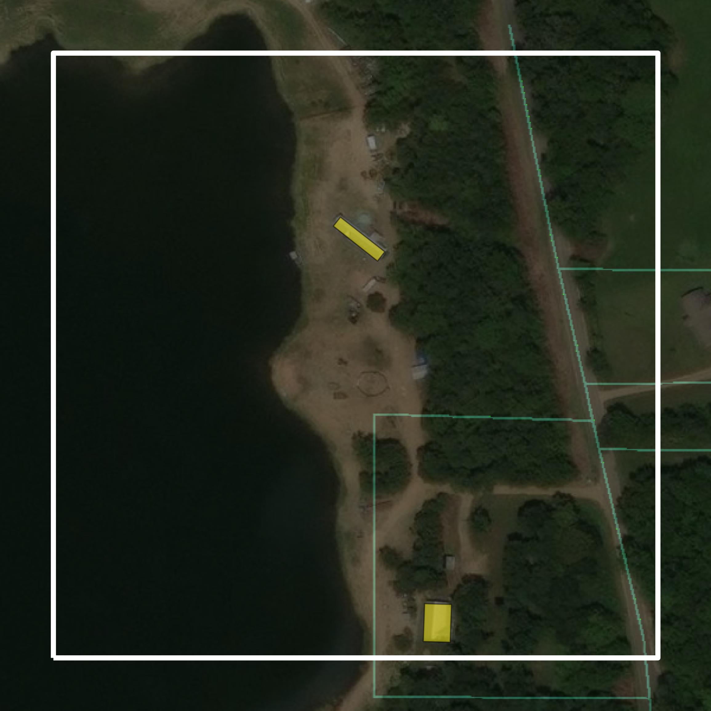 This image shows parcel and building data in Pike County created using GIS data in Equator.
