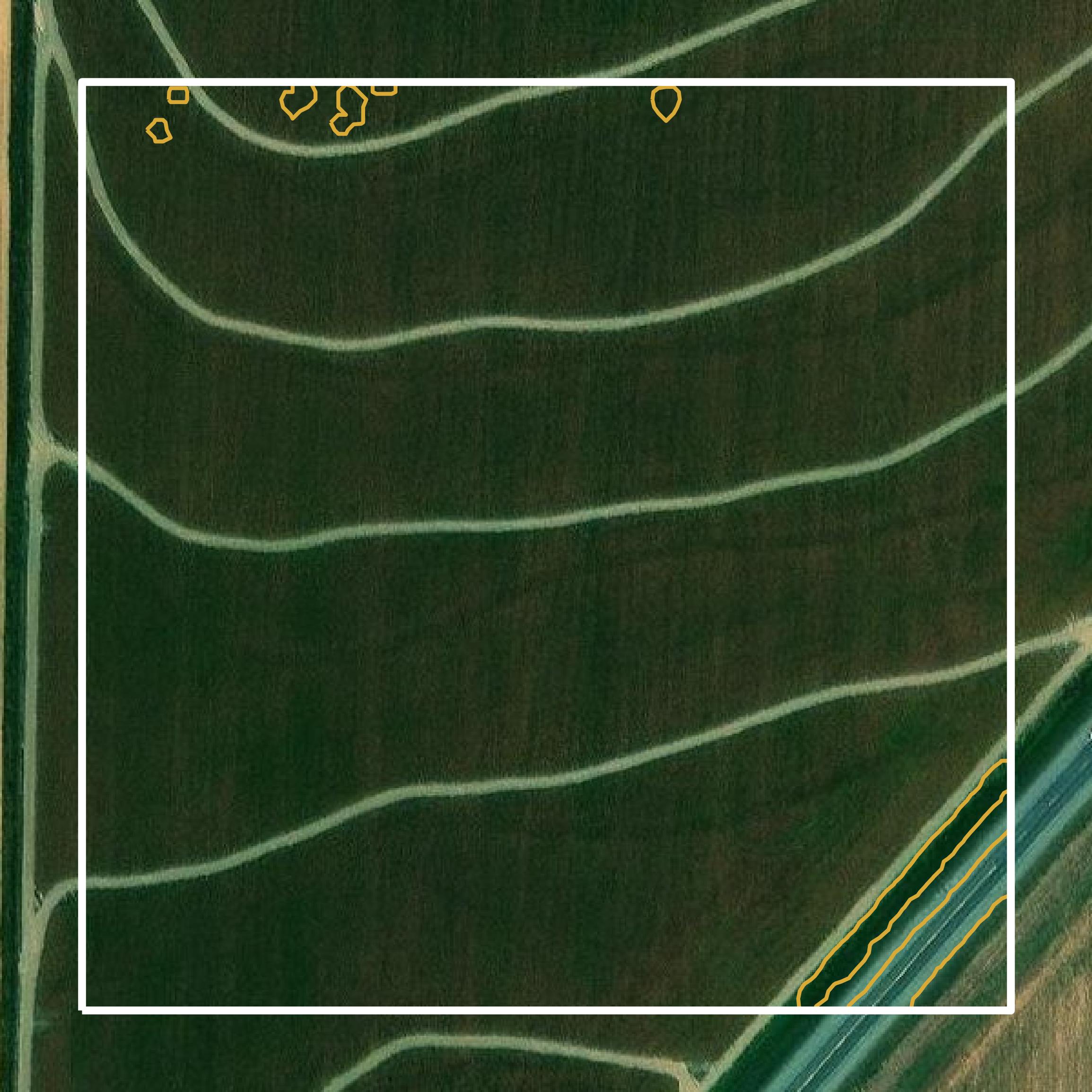 This image shows a contour map in Poinsett County created using GIS data in Equator.