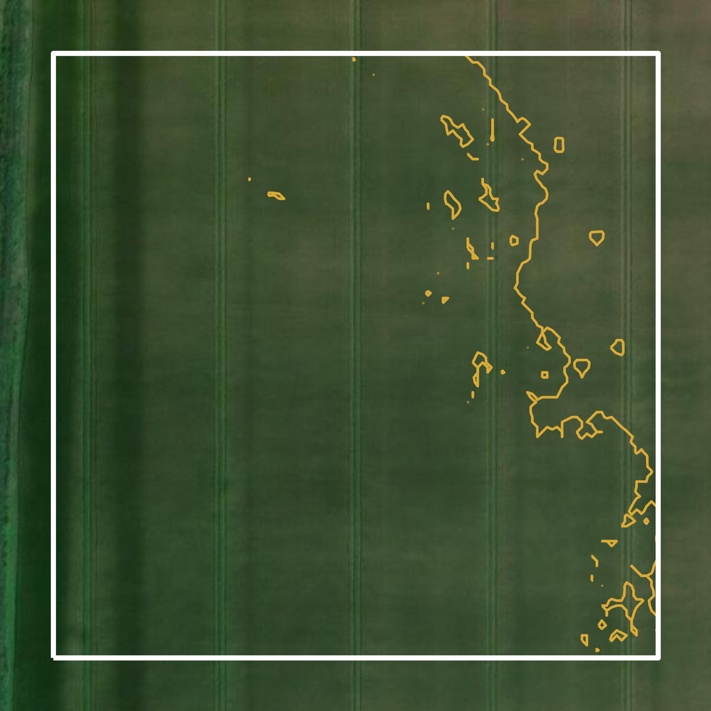This image shows a contour map in Randolph County created using GIS data in Equator.