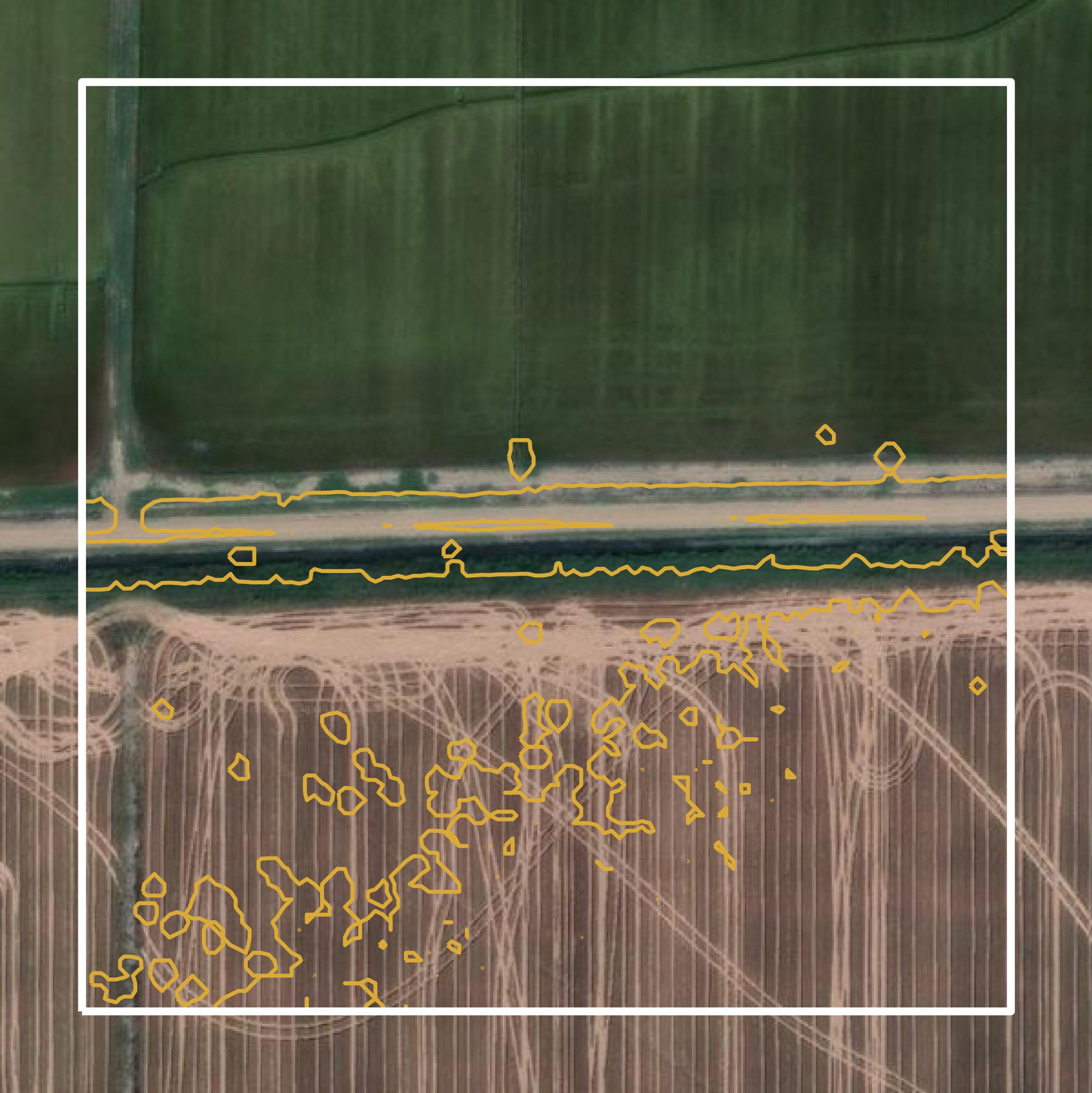 This image shows a contour map in Randolph County created using GIS data in Equator.