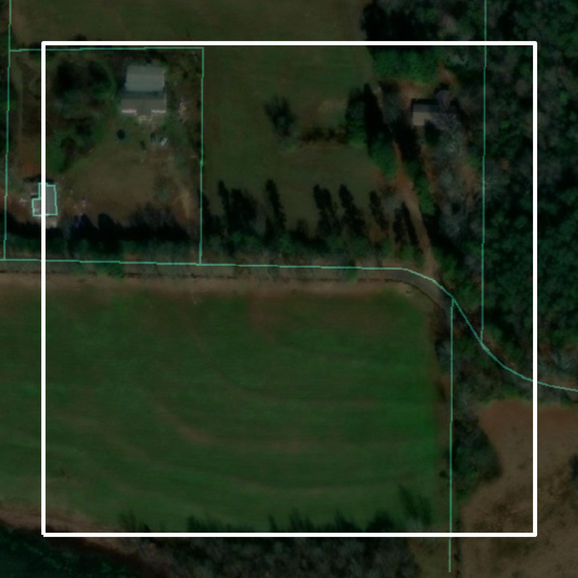 This image shows parcel and building data in Randolph County created using GIS data in Equator.