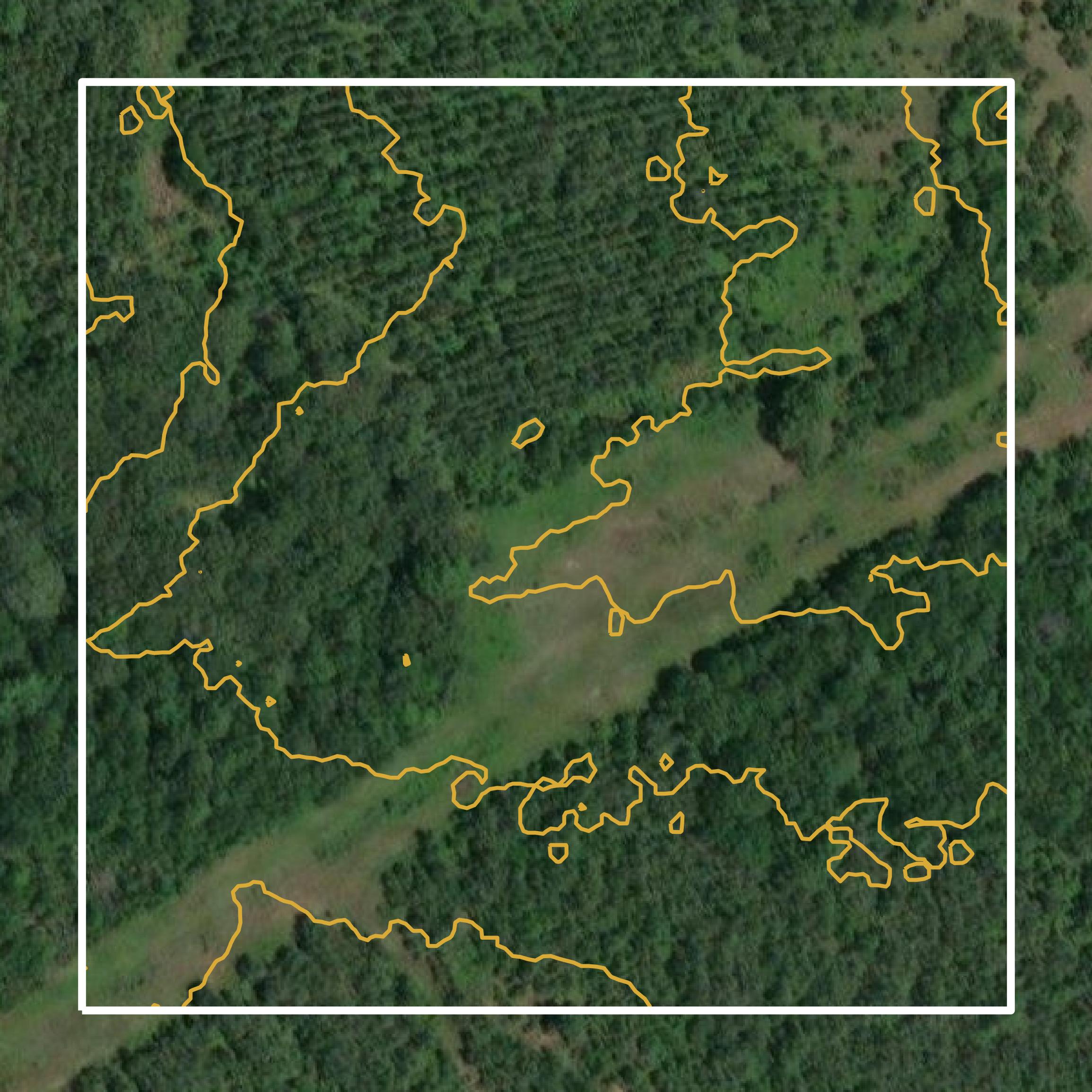 This image shows a contour map in Sebastian County created using GIS data in Equator.