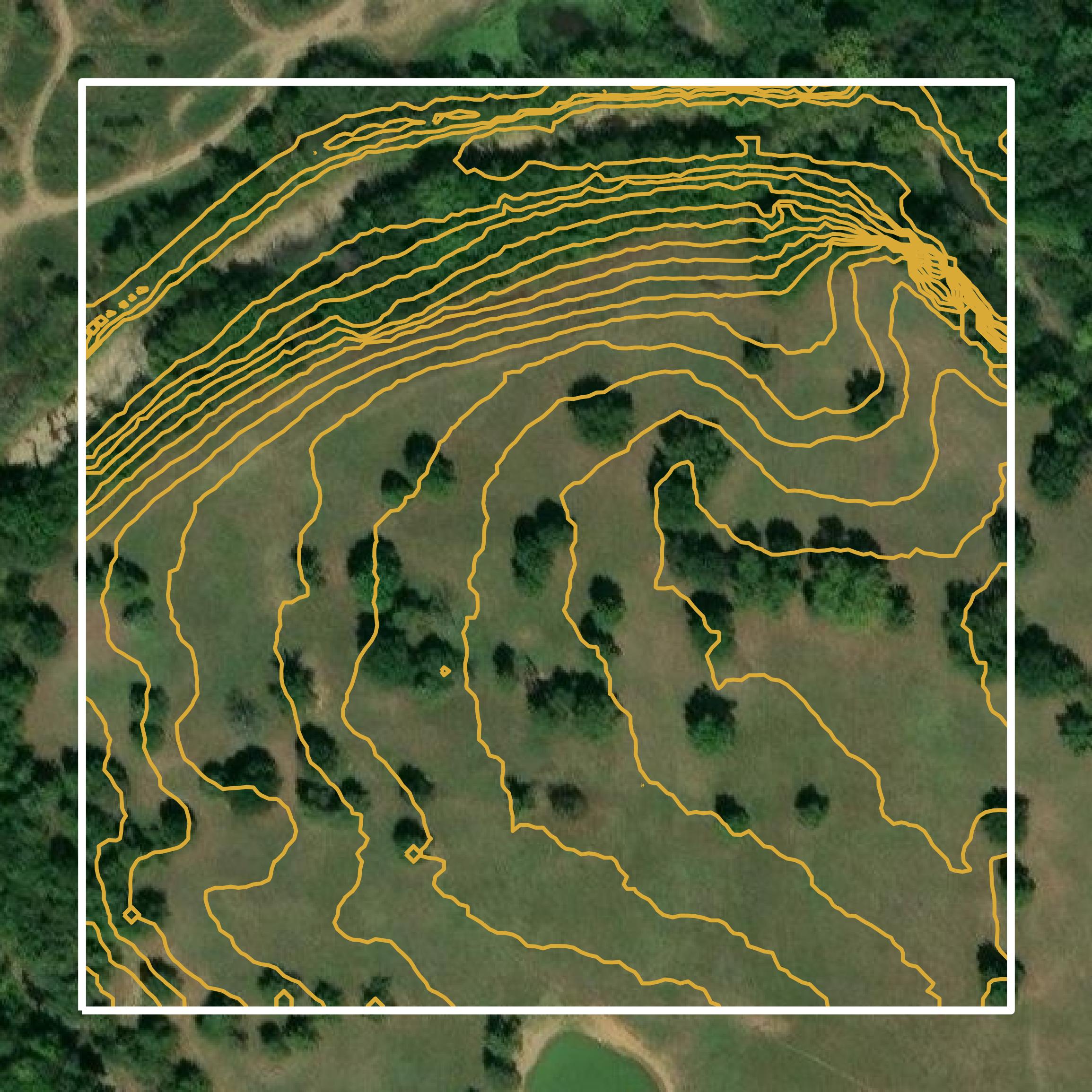 This image shows a contour map in Sebastian County created using GIS data in Equator.