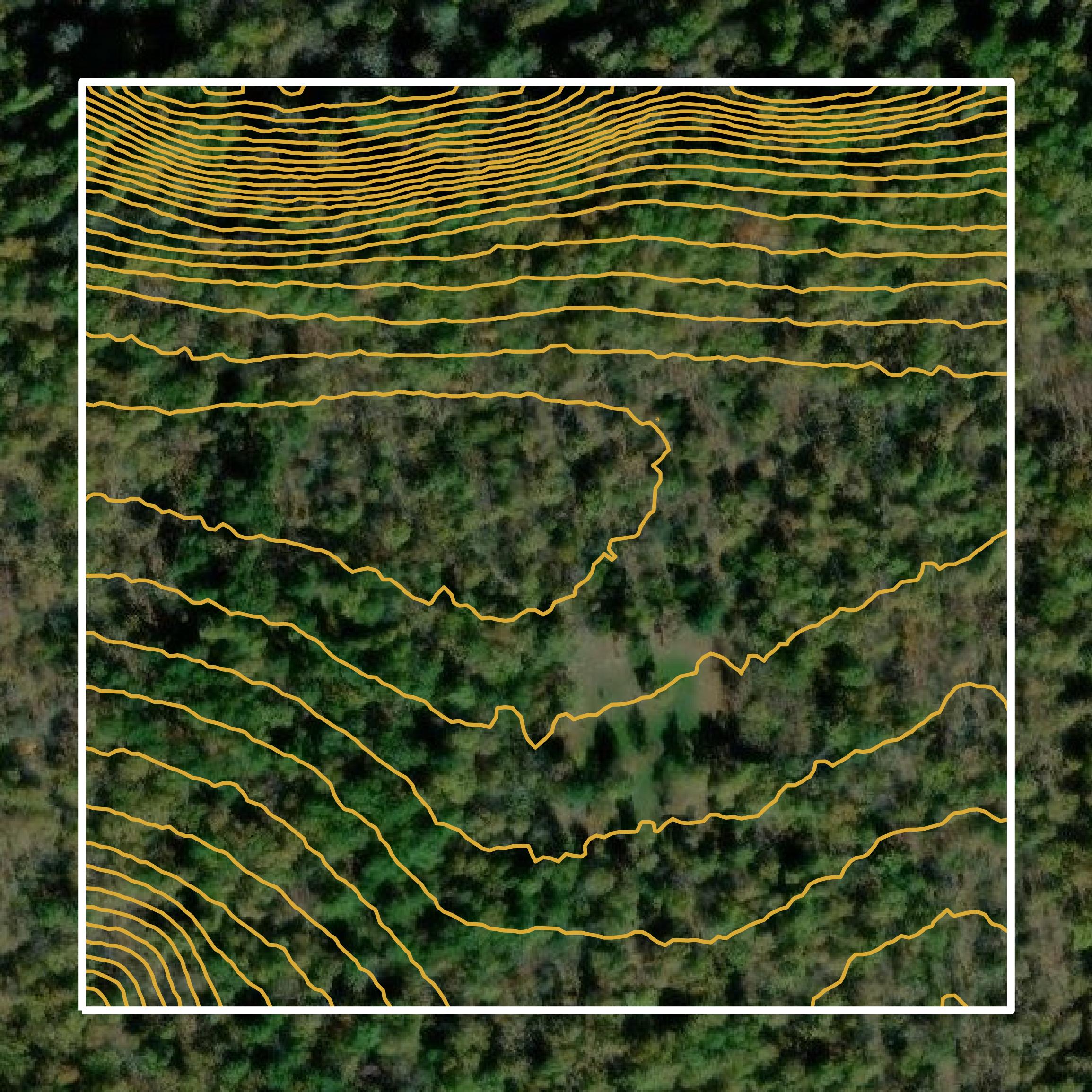 This image shows a contour map in Stone County created using GIS data in Equator.