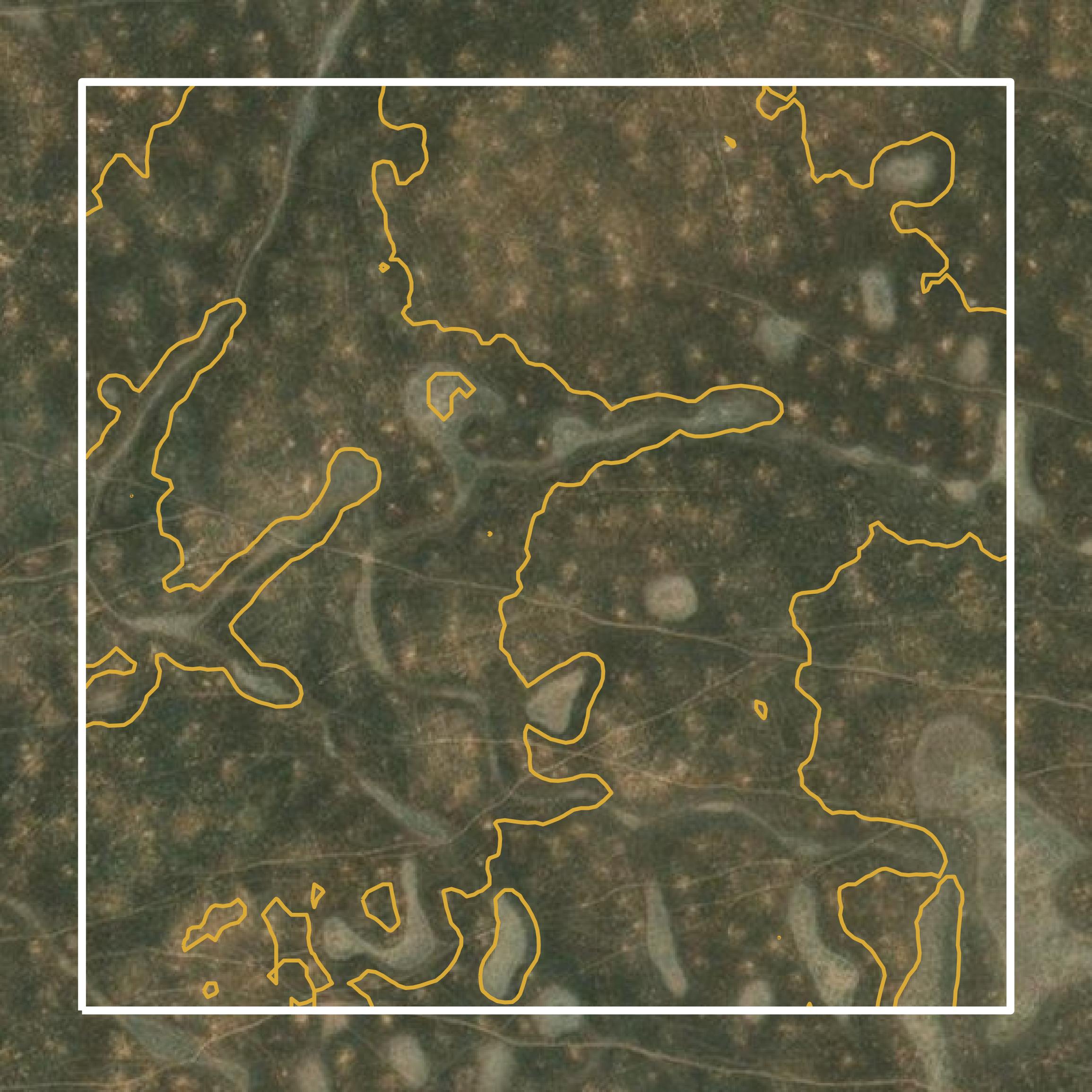 This image shows a contour map in Amador County created using GIS data in Equator.