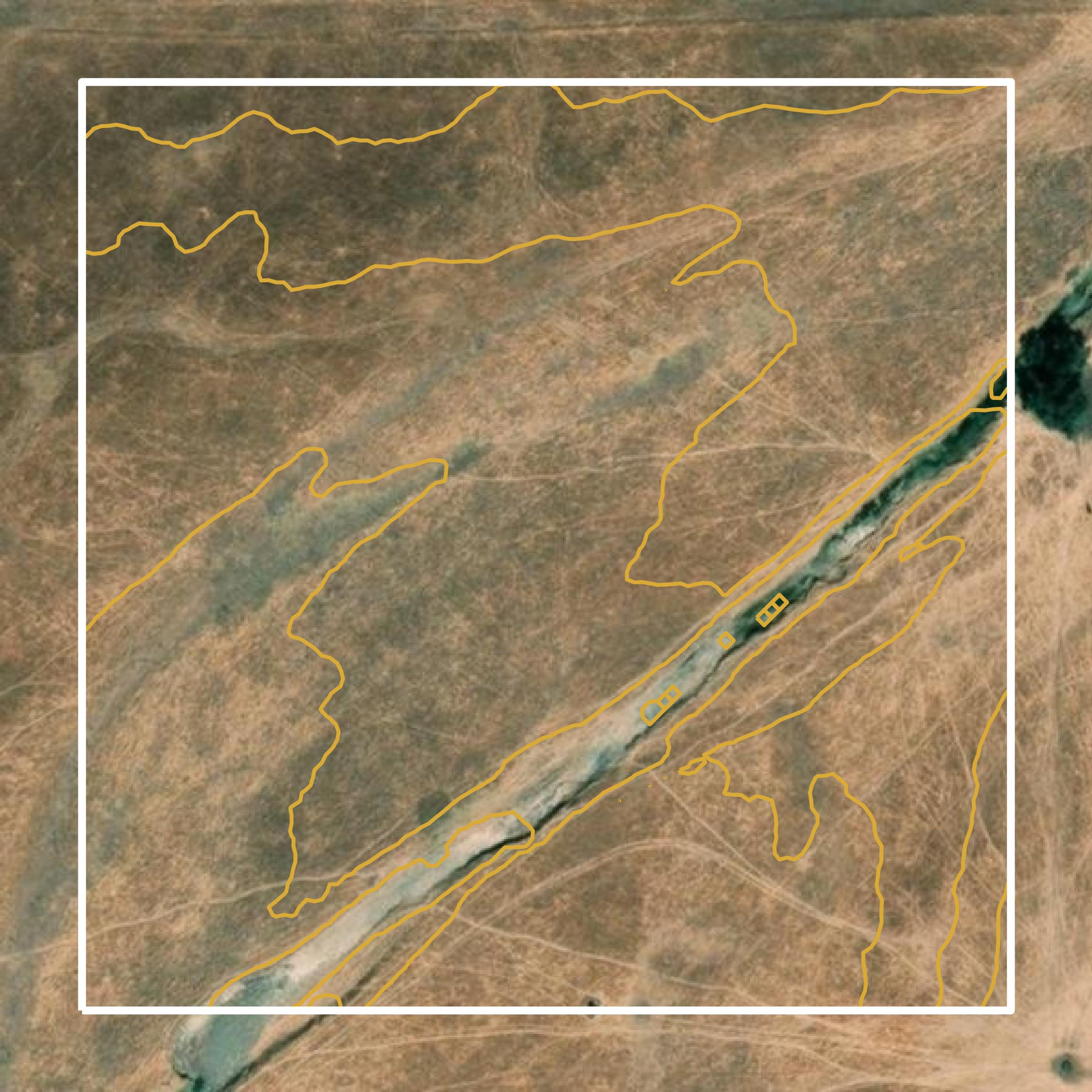 This image shows a contour map in Calaveras County created using GIS data in Equator.