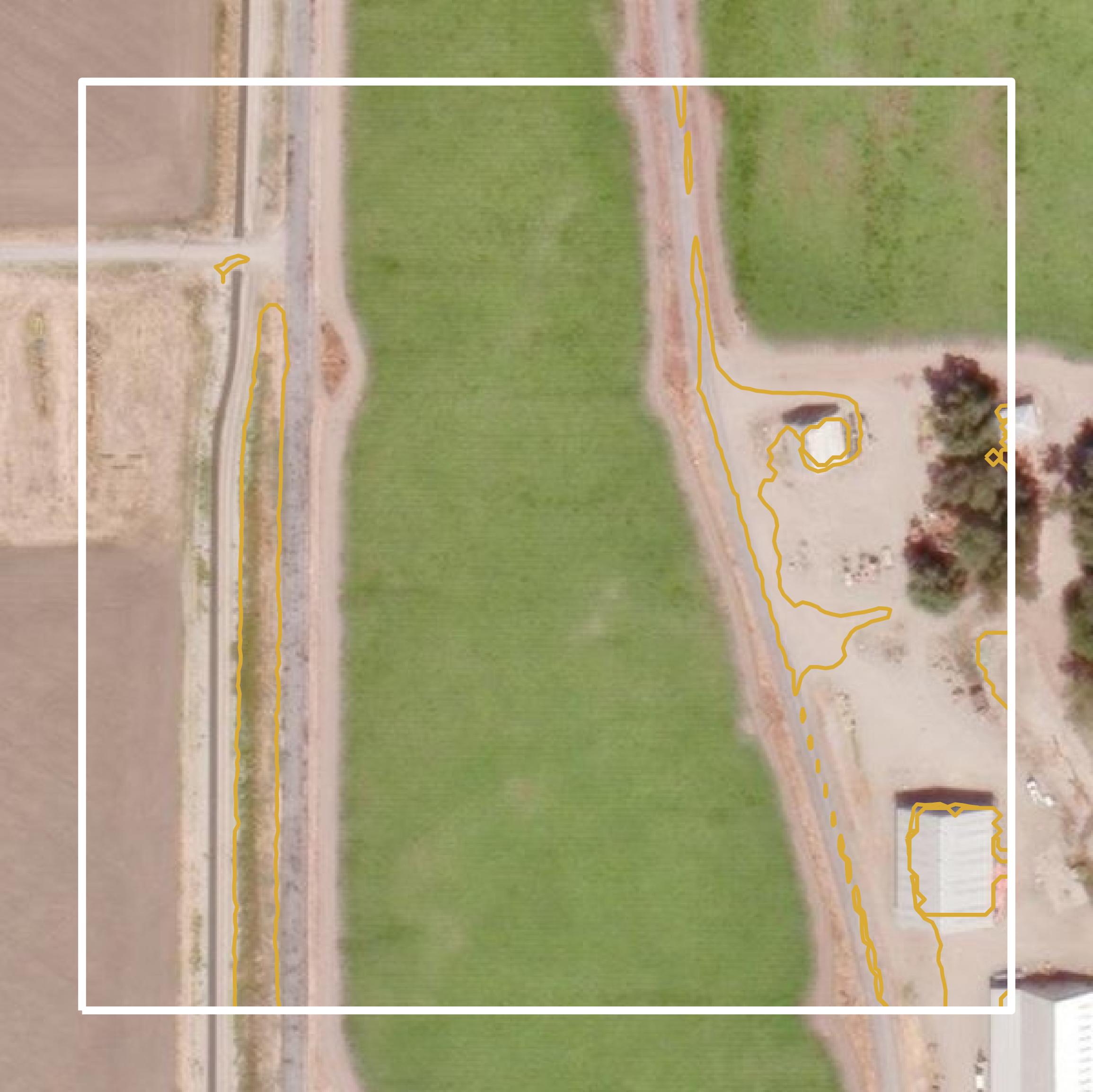 This image shows a contour map in Colusa County created using GIS data in Equator.