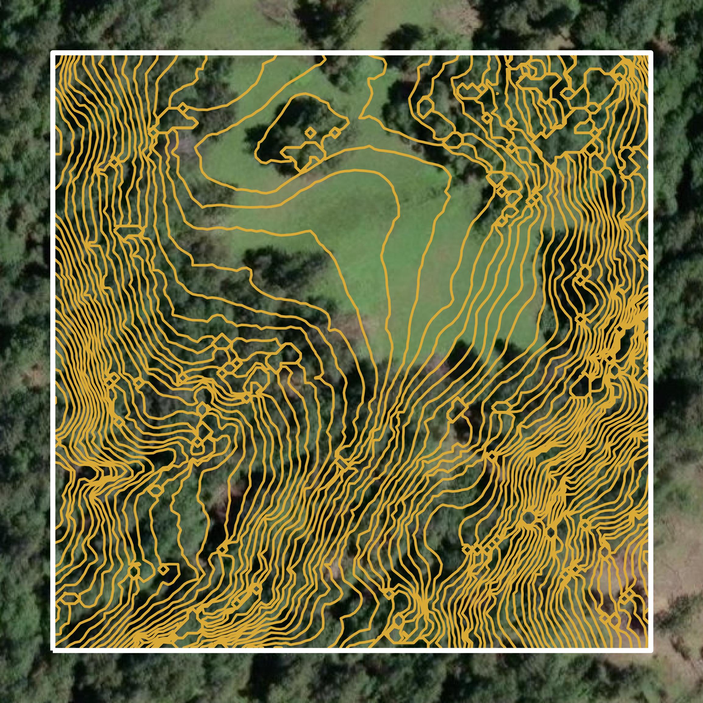 This image shows a contour map in Humboldt County created using GIS data in Equator.