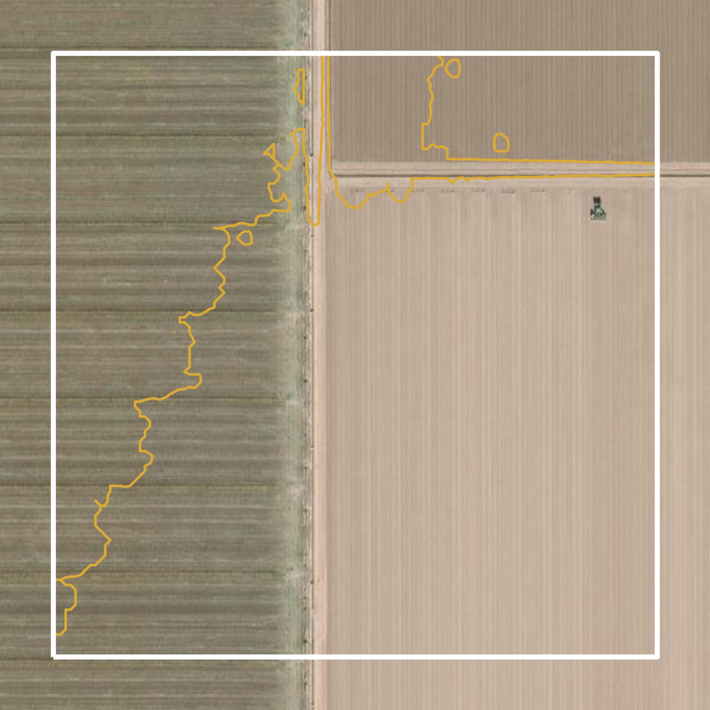 This image shows a contour map in Imperial County created using GIS data in Equator.