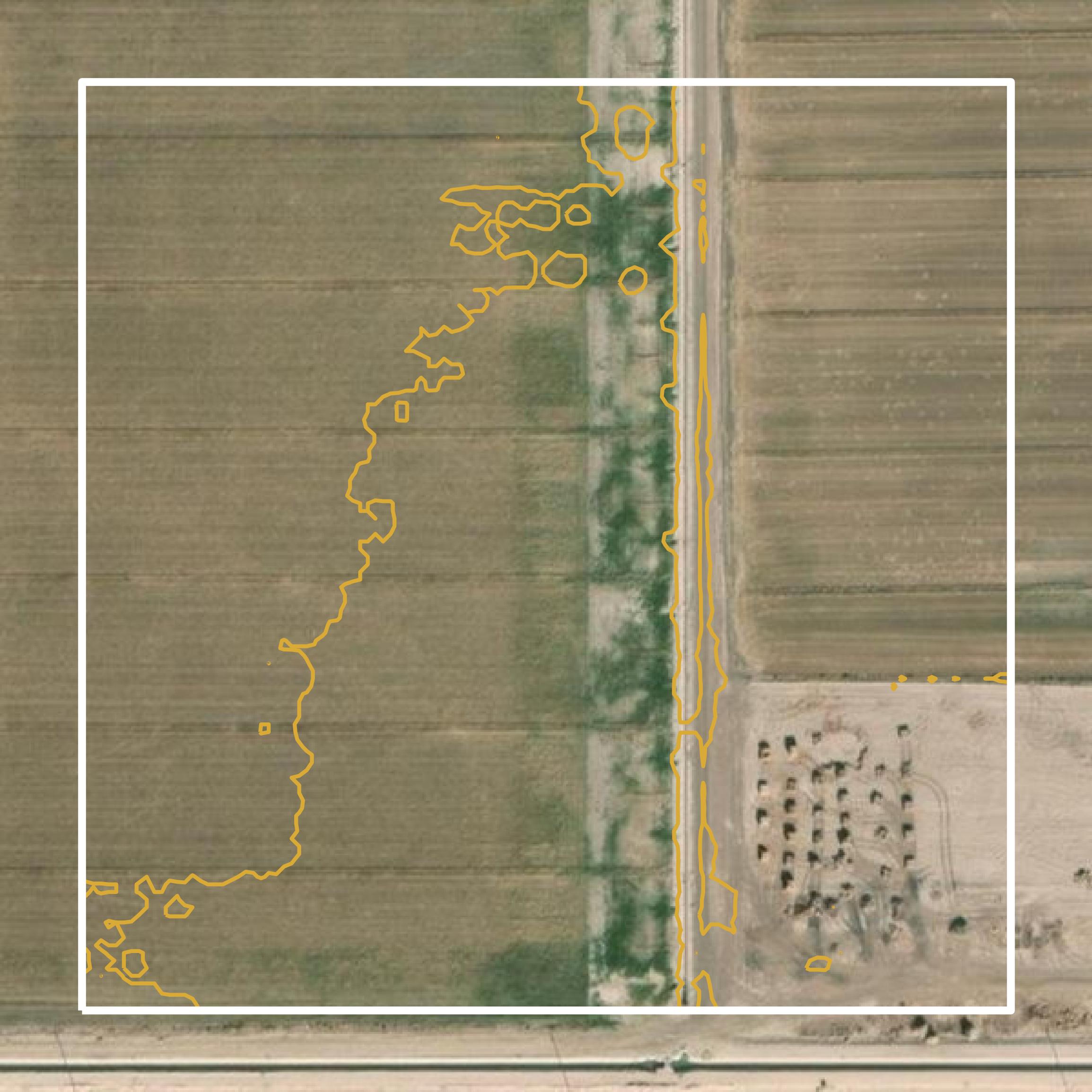 This image shows a contour map in Imperial County created using GIS data in Equator.