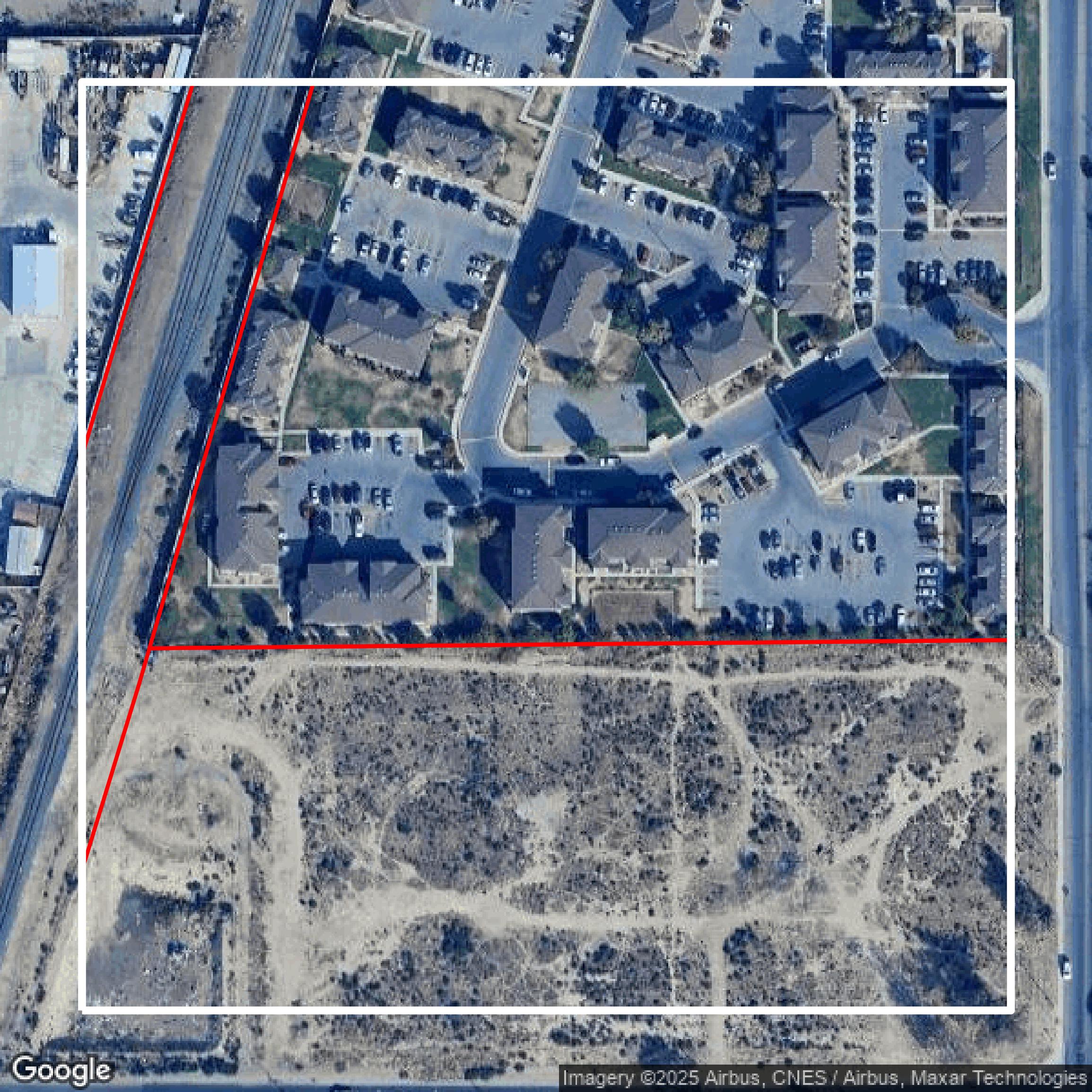 This image shows parcel data in Kern County created using GIS data in Equator.