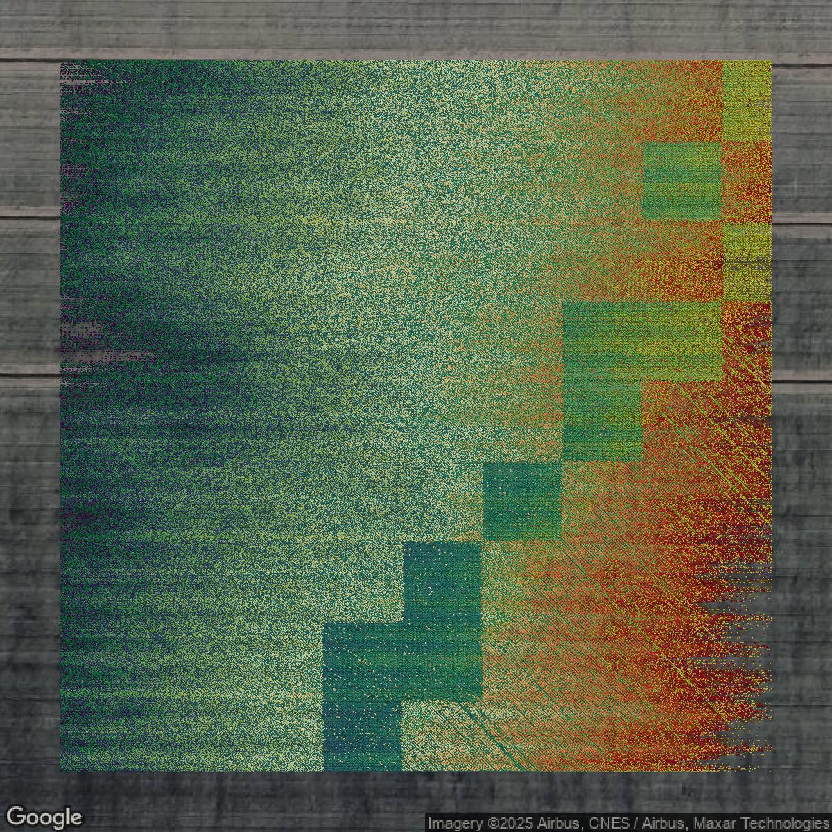 This image shows a LiDAR point cloud in Kern County created using GIS data in Equator.