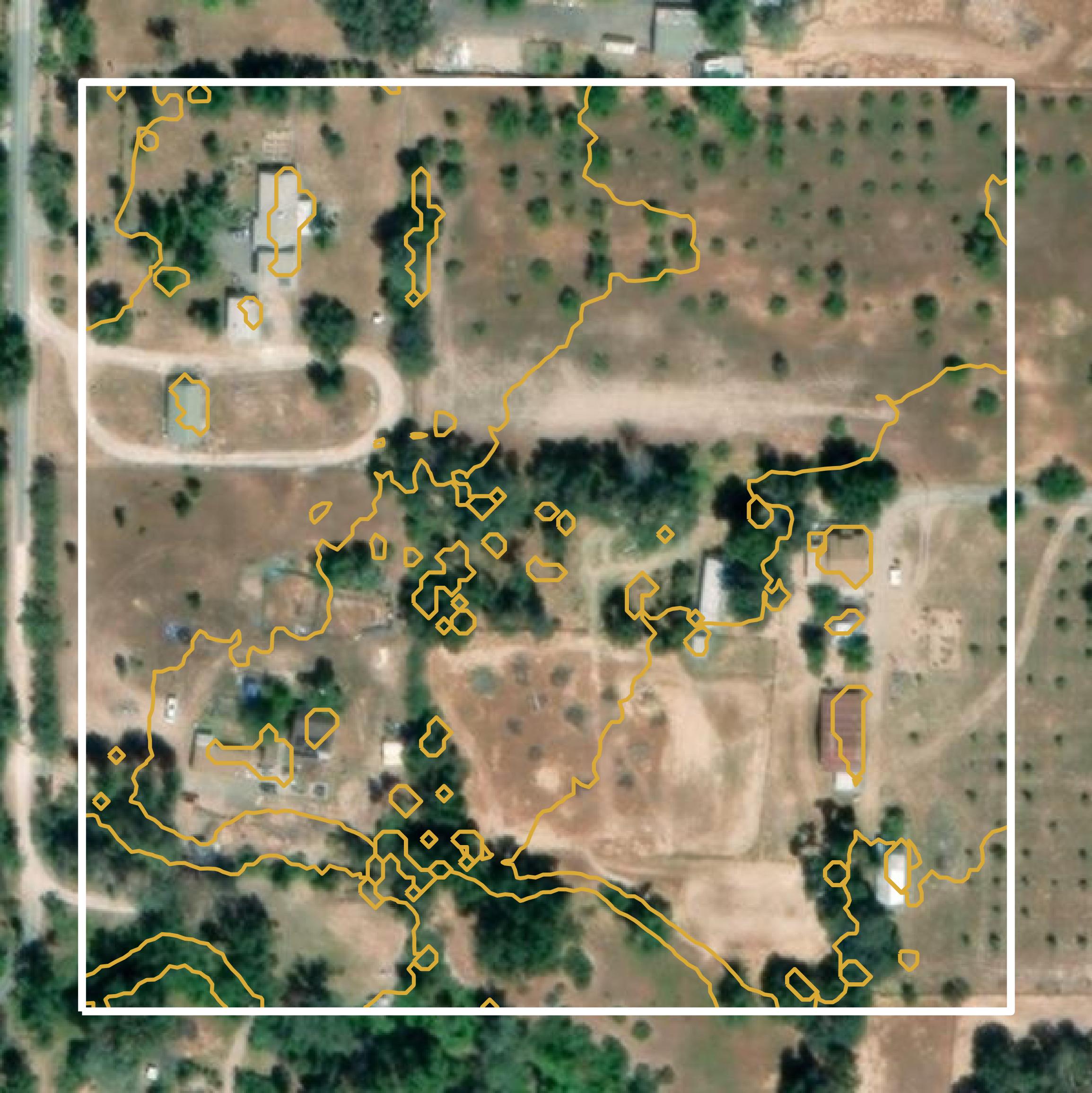This image shows a contour map in Lake County created using GIS data in Equator.