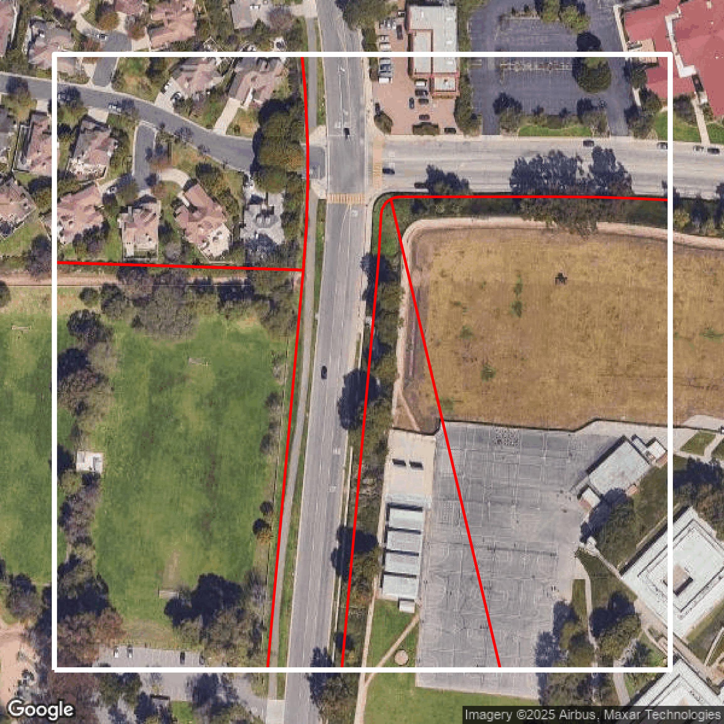 This image shows parcel data in Los Angeles County created using GIS data in Equator.