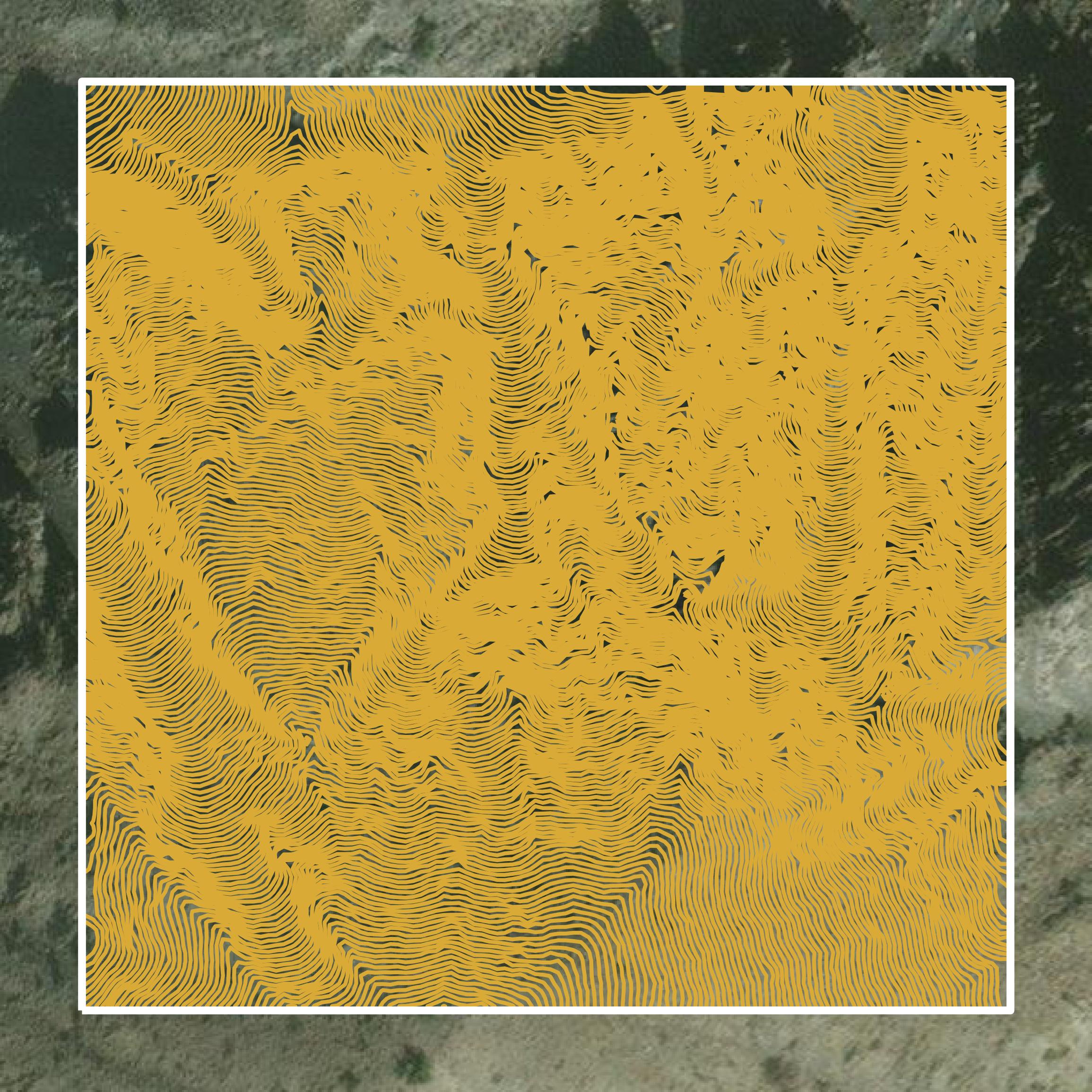 This image shows a contour map in Mono County created using GIS data in Equator.