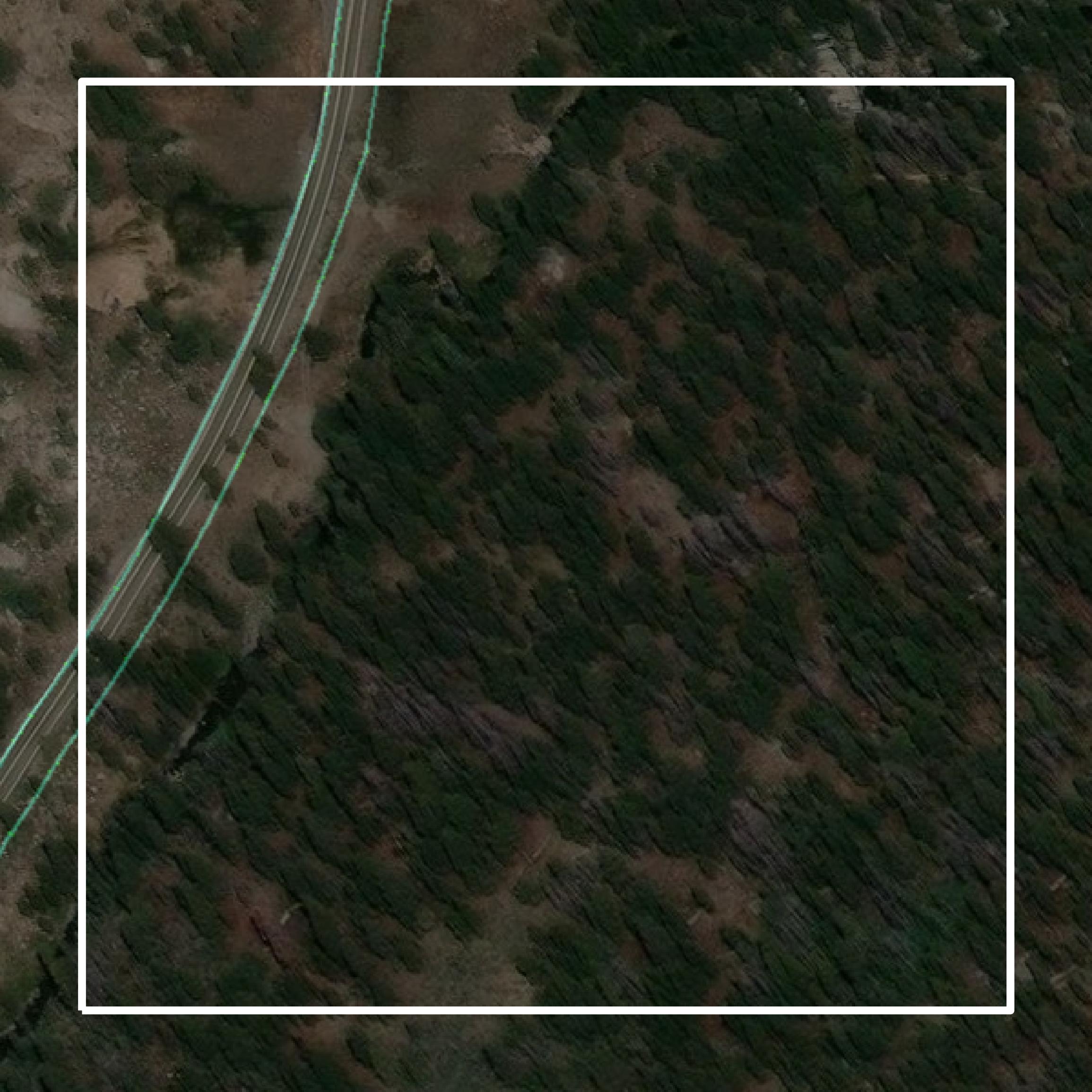This image shows parcel and building data in Mono County created using GIS data in Equator.