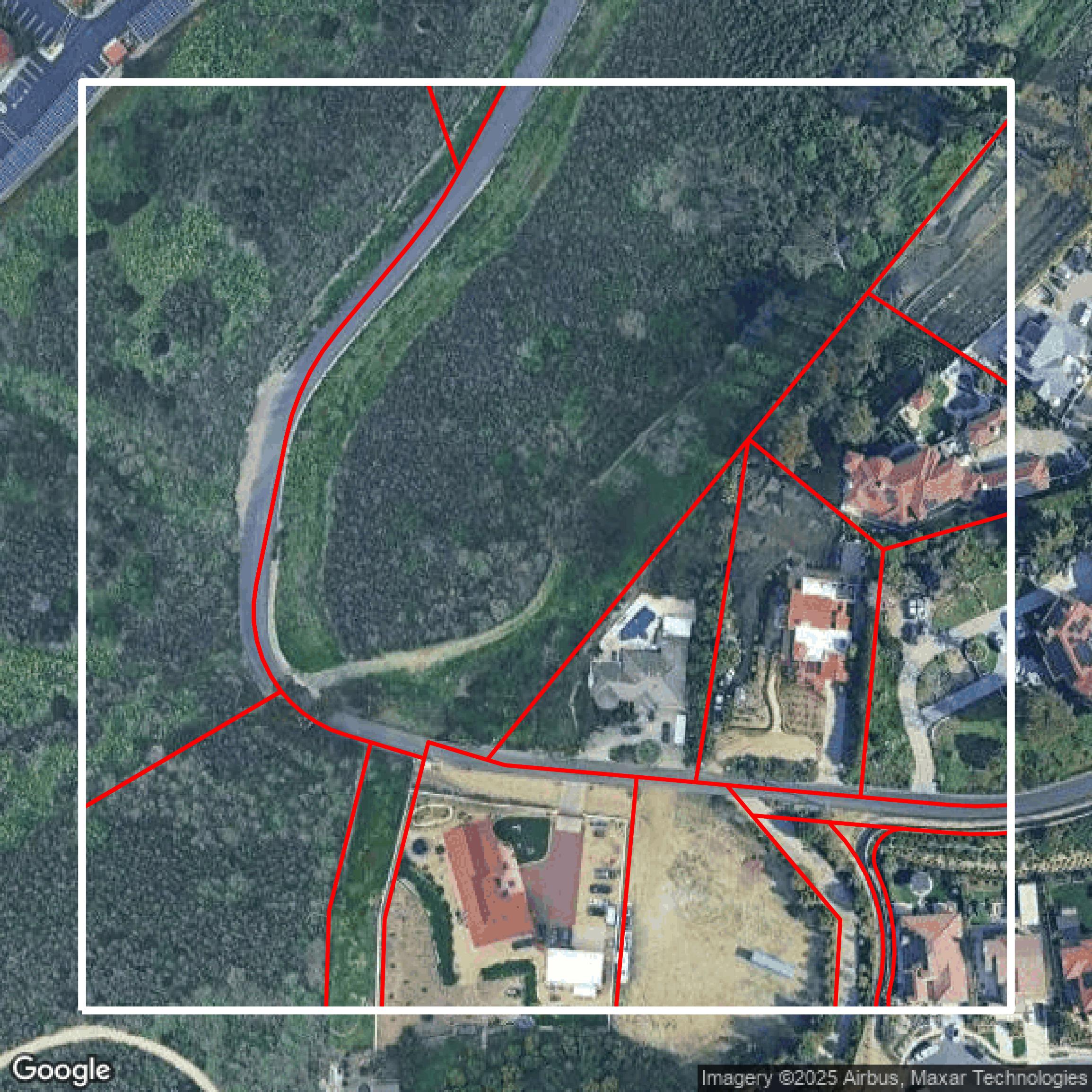 This image shows parcel data in Orange County created using GIS data in Equator.