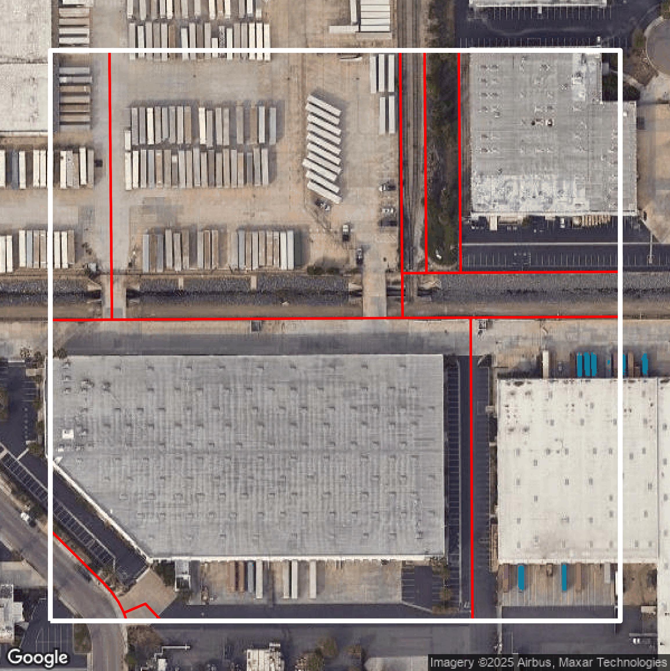 This image shows parcel data in Orange County created using GIS data in Equator.