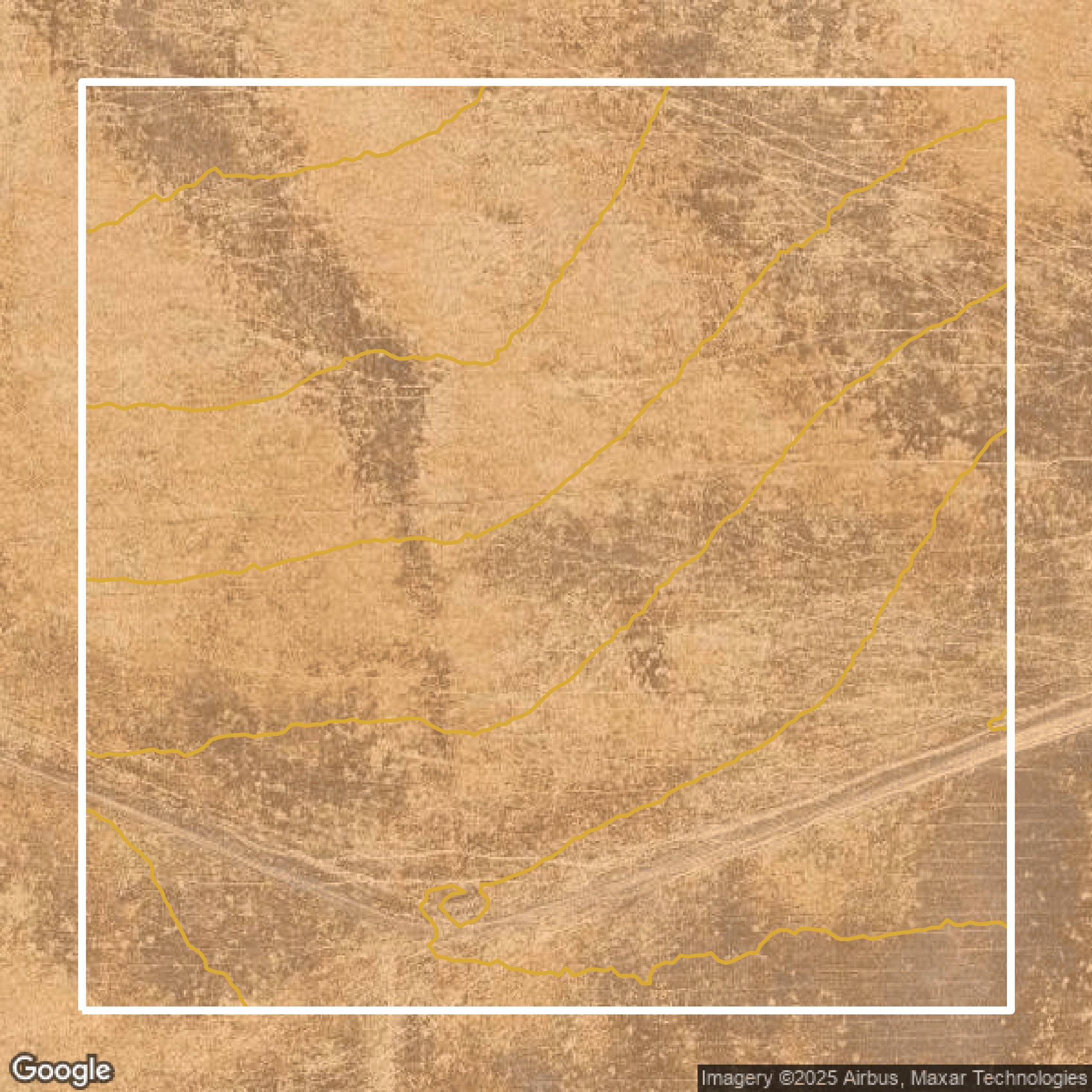 This image shows a contour map in Placer County created using GIS data in Equator.