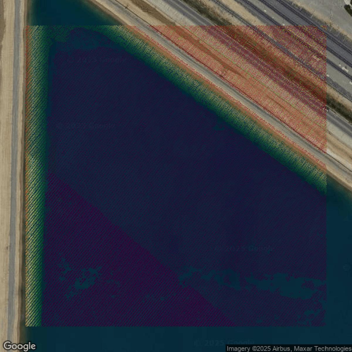 This image shows a LiDAR point cloud in Riverside County created using GIS data in Equator.