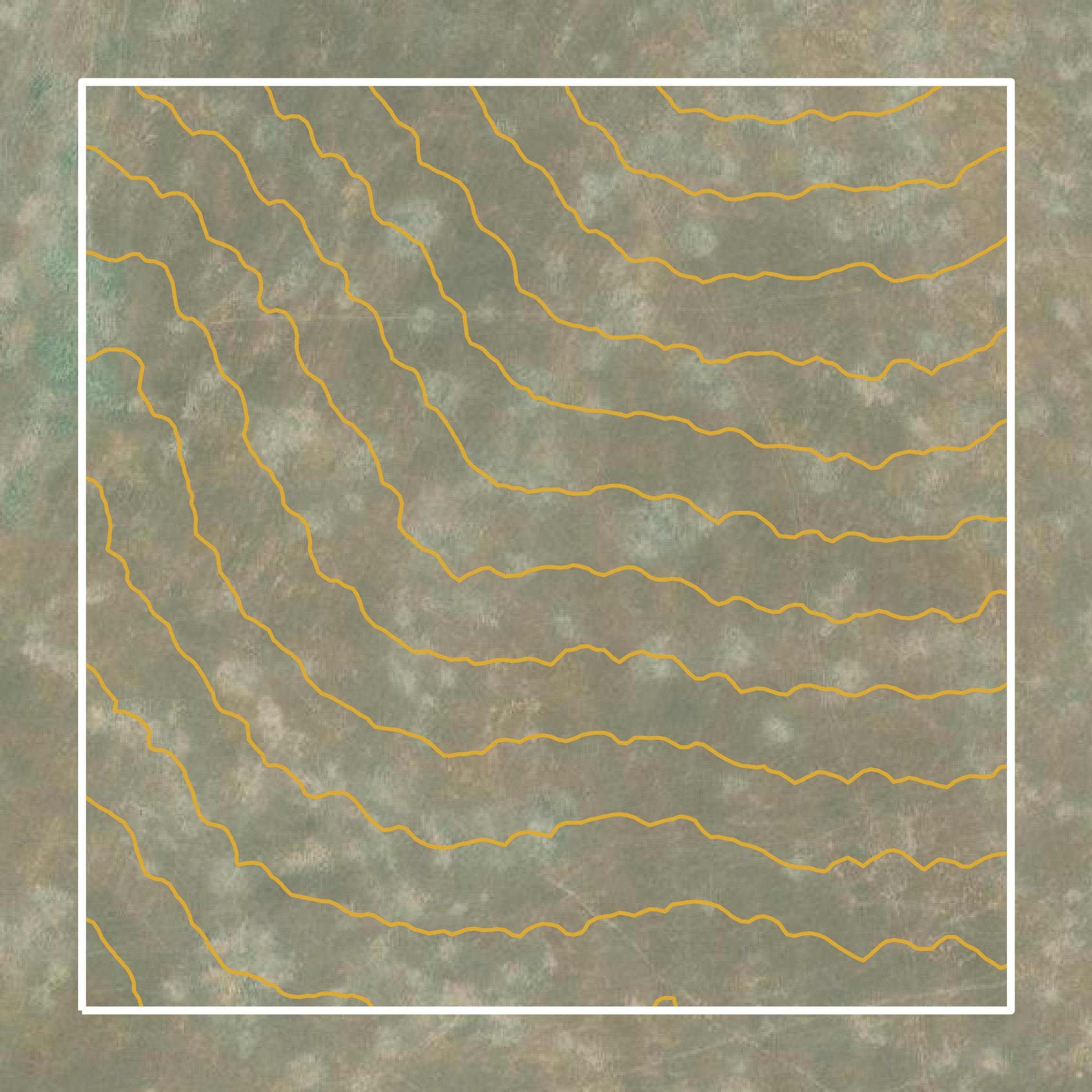 This image shows a contour map in San Benito County created using GIS data in Equator.