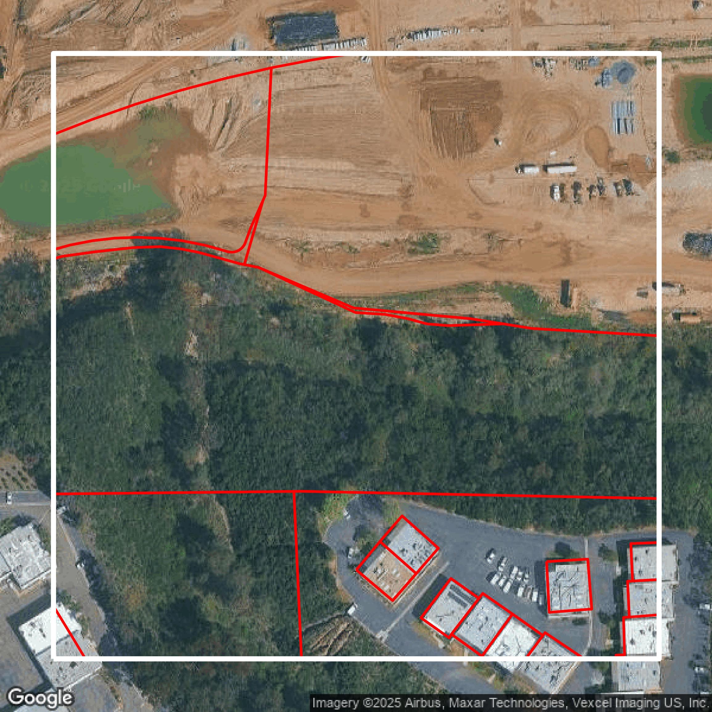 This image shows parcel data in San Diego County created using GIS data in Equator.
