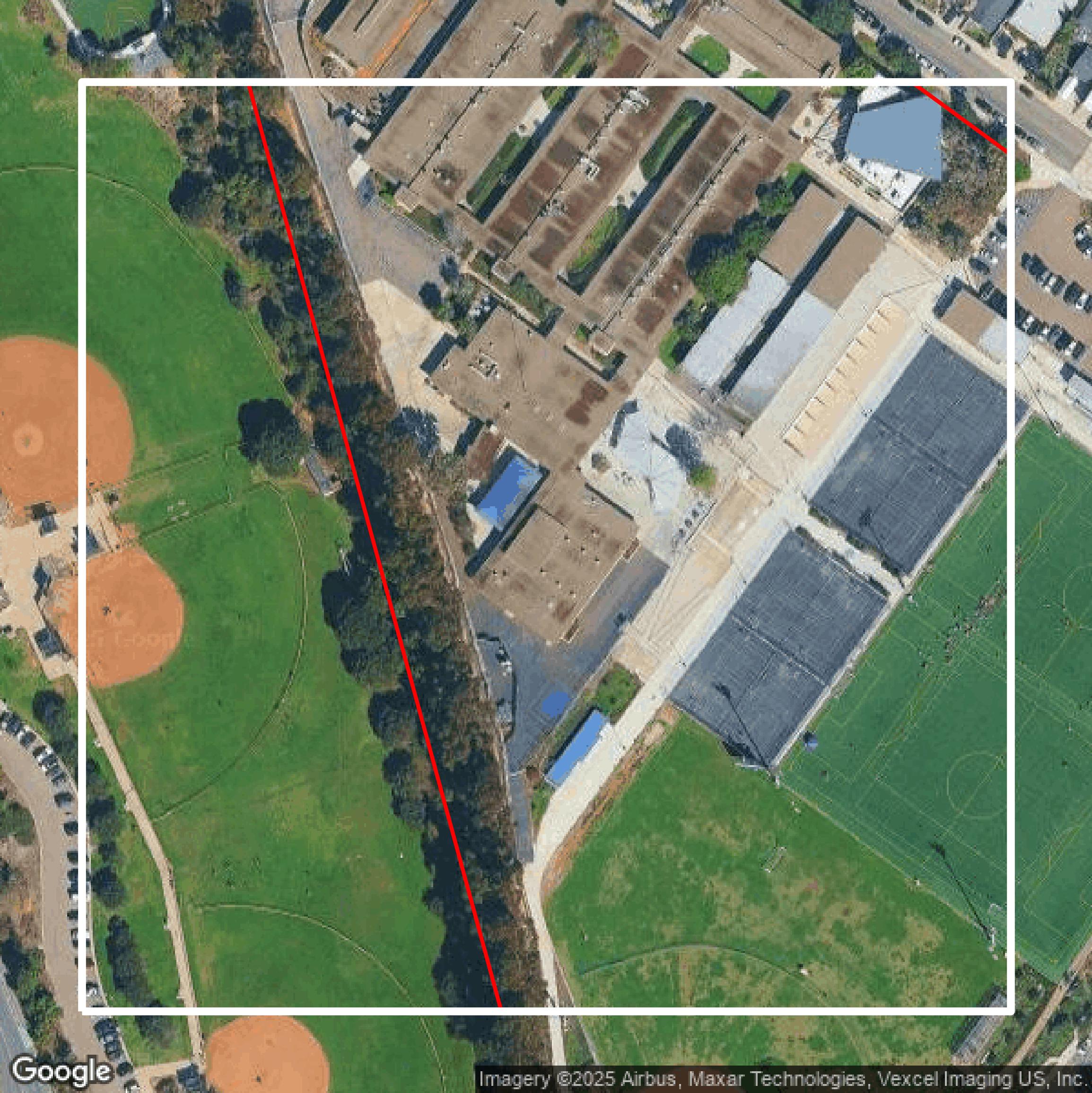 This image shows parcel data in San Diego County created using GIS data in Equator.