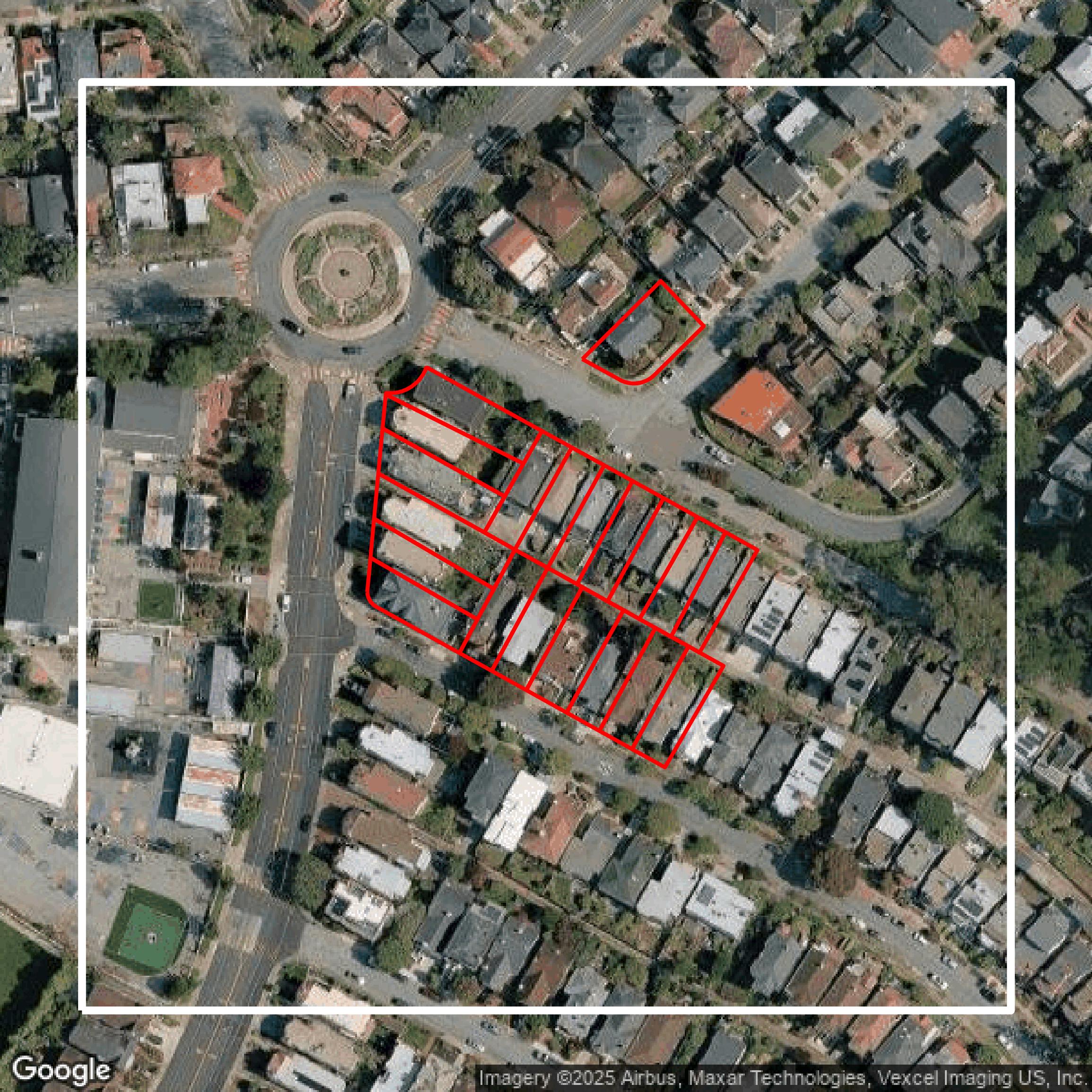This image shows parcel data in San Francisco County created using GIS data in Equator.