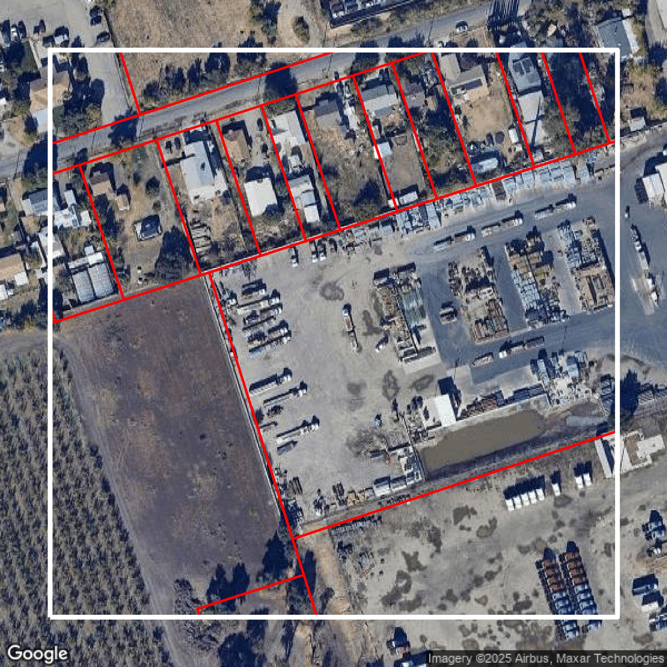 This image shows parcel data in San Joaquin County created using GIS data in Equator.