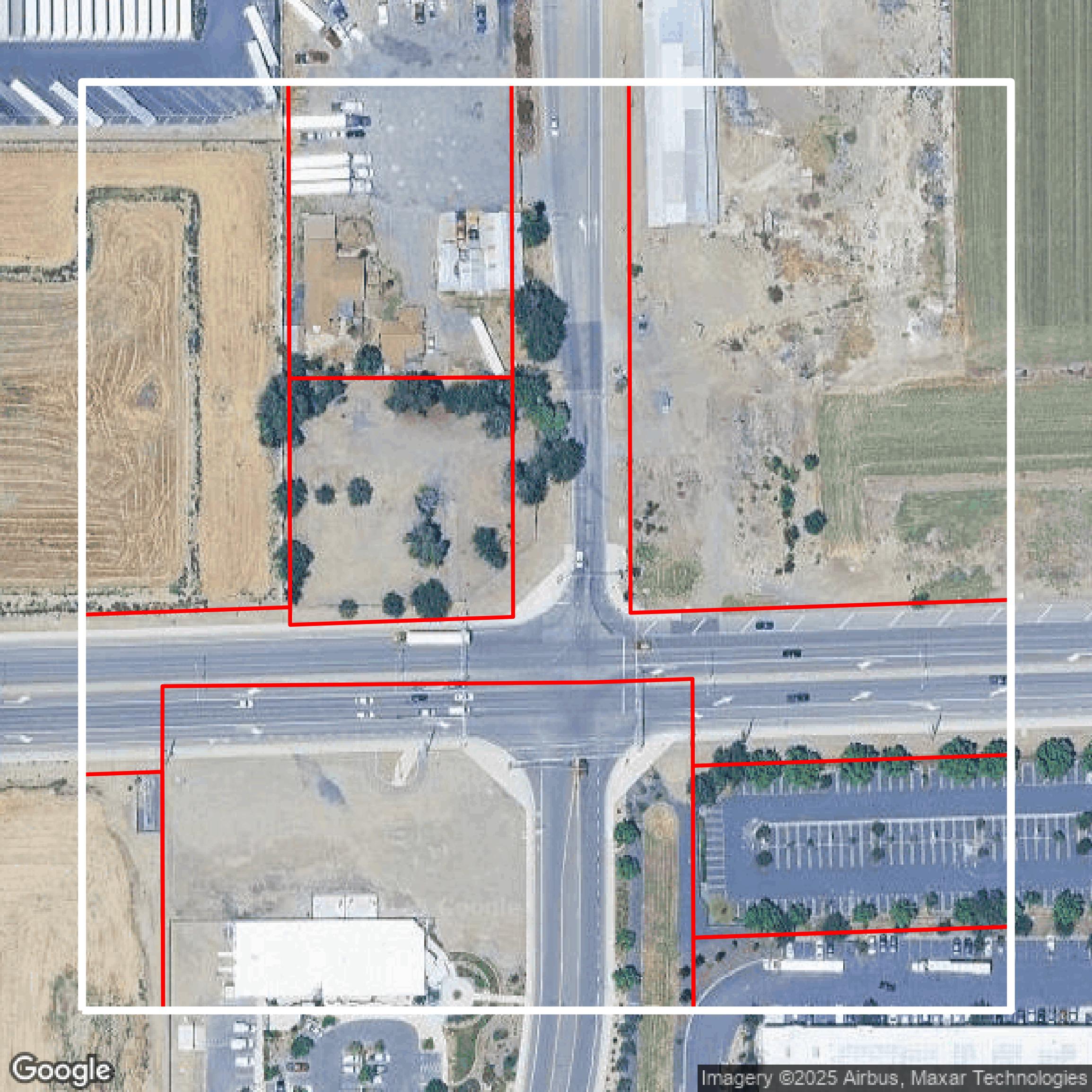 This image shows parcel data in San Joaquin County created using GIS data in Equator.