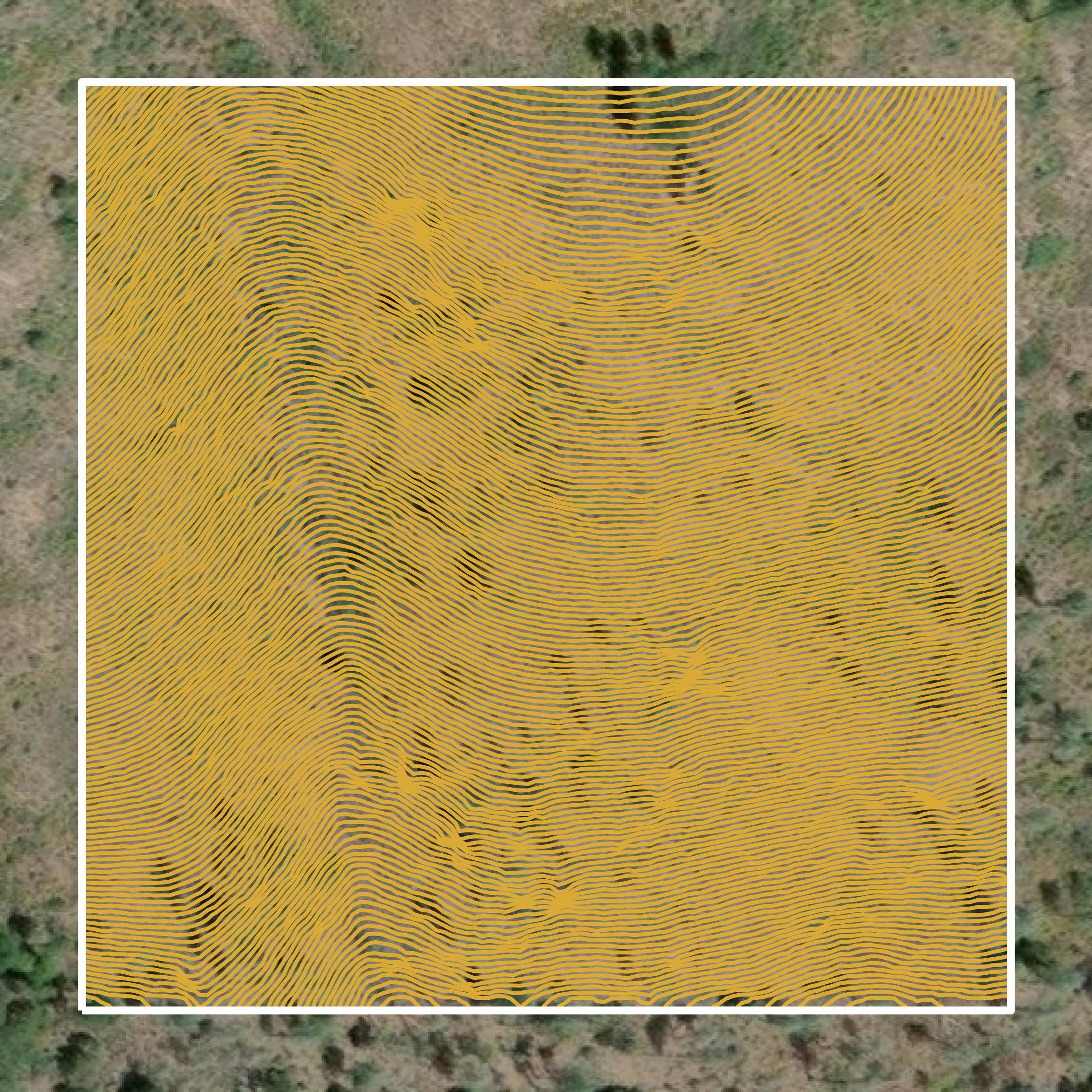 This image shows a contour map in Shasta County created using GIS data in Equator.