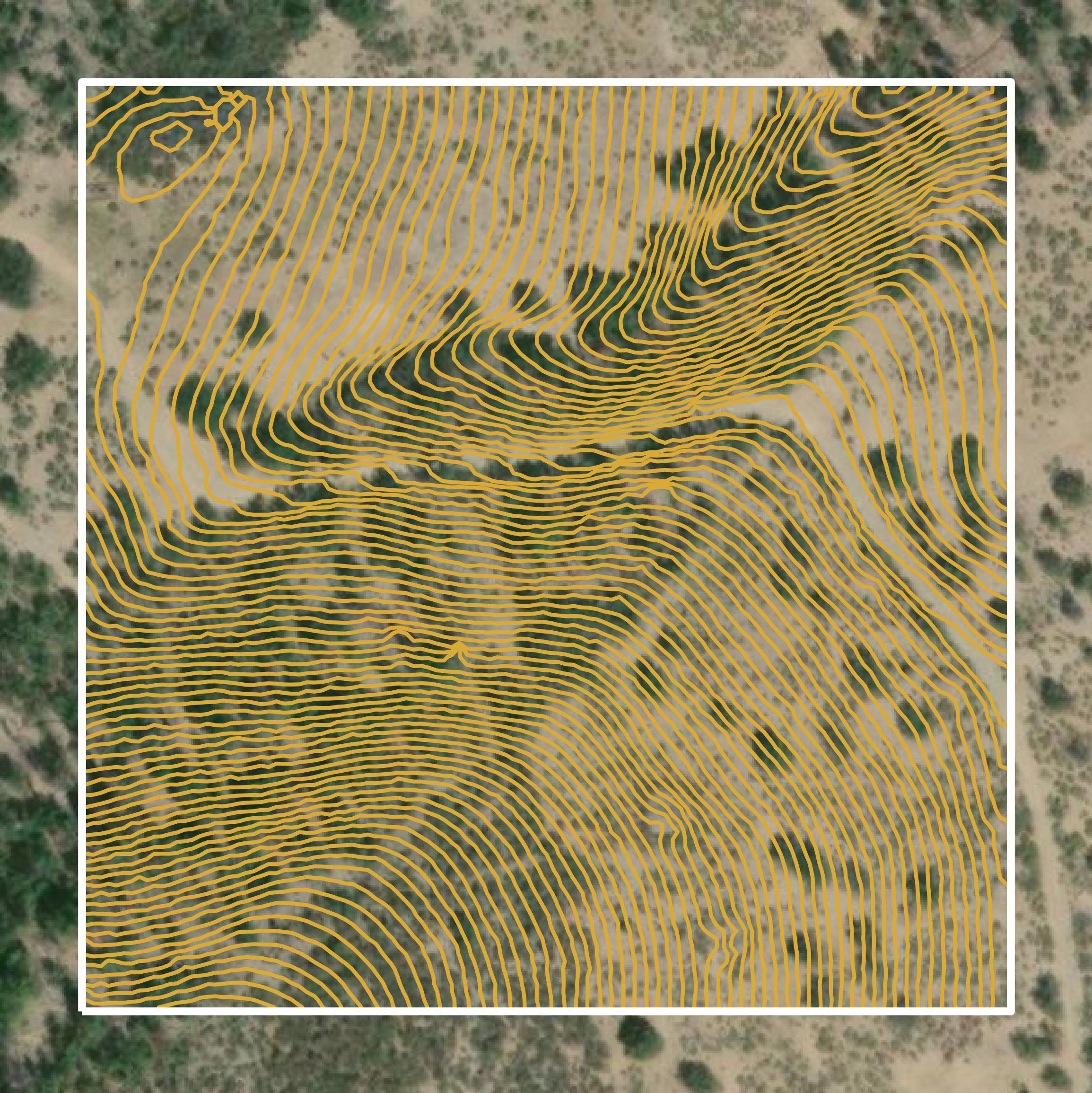 This image shows a contour map in Siskiyou County created using GIS data in Equator.