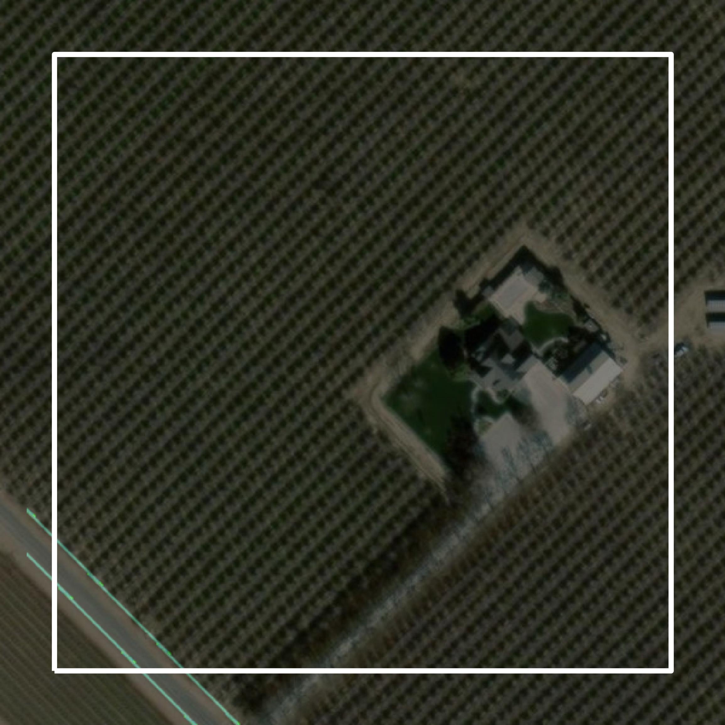 This image shows parcel and building data in Stanislaus County created using GIS data in Equator.