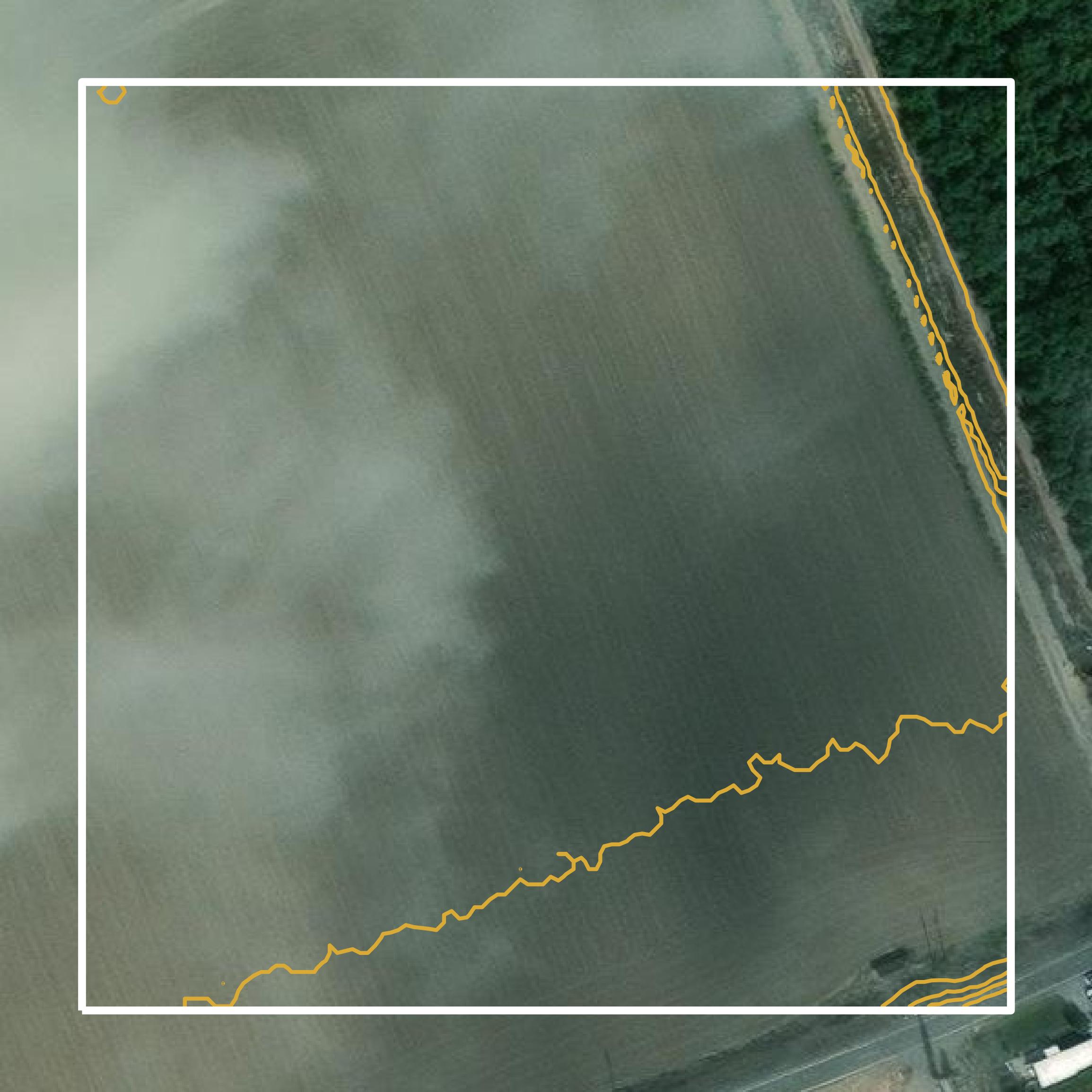 This image shows a contour map in Sutter County created using GIS data in Equator.