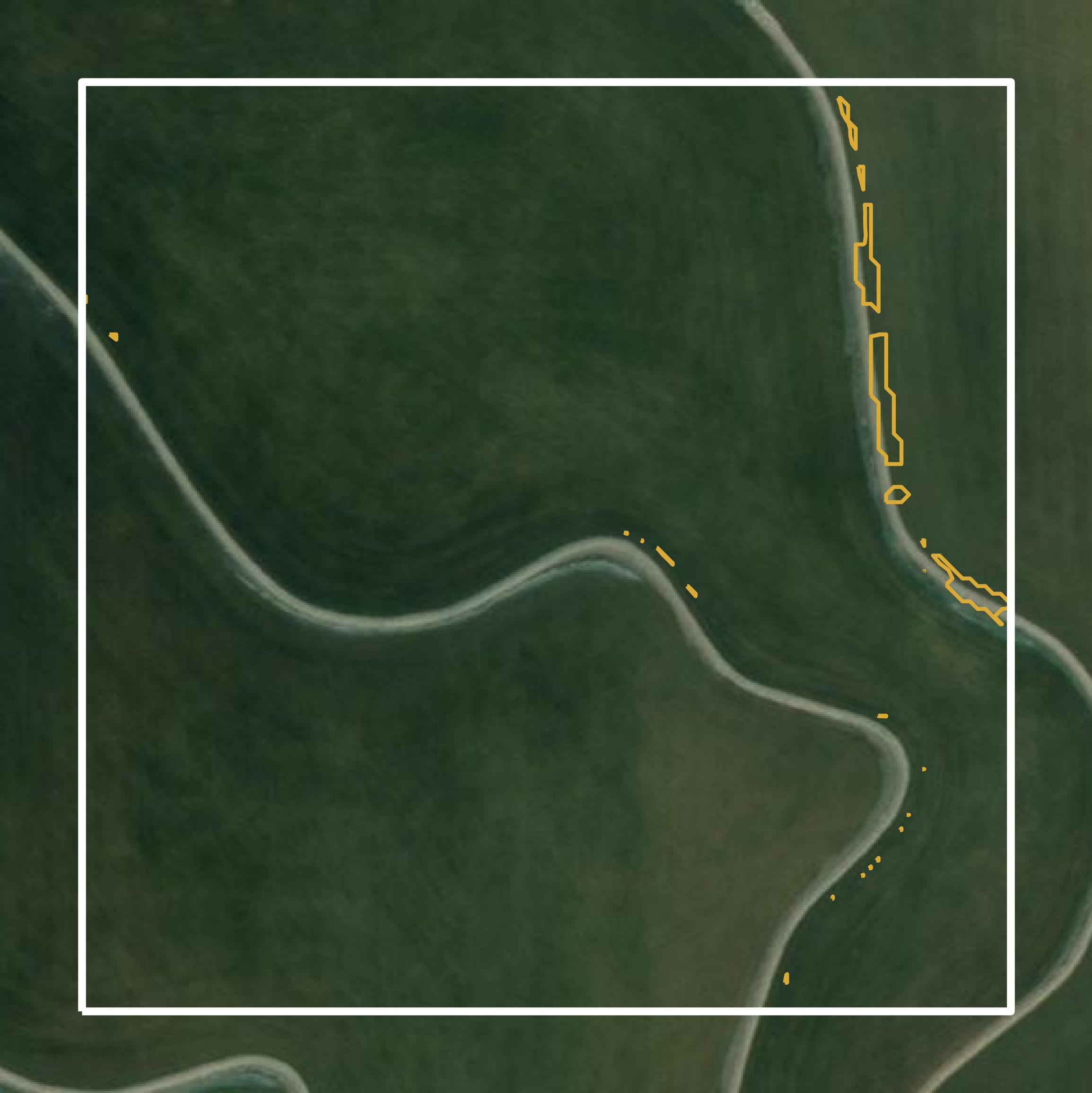 This image shows a contour map in Yuba County created using GIS data in Equator.