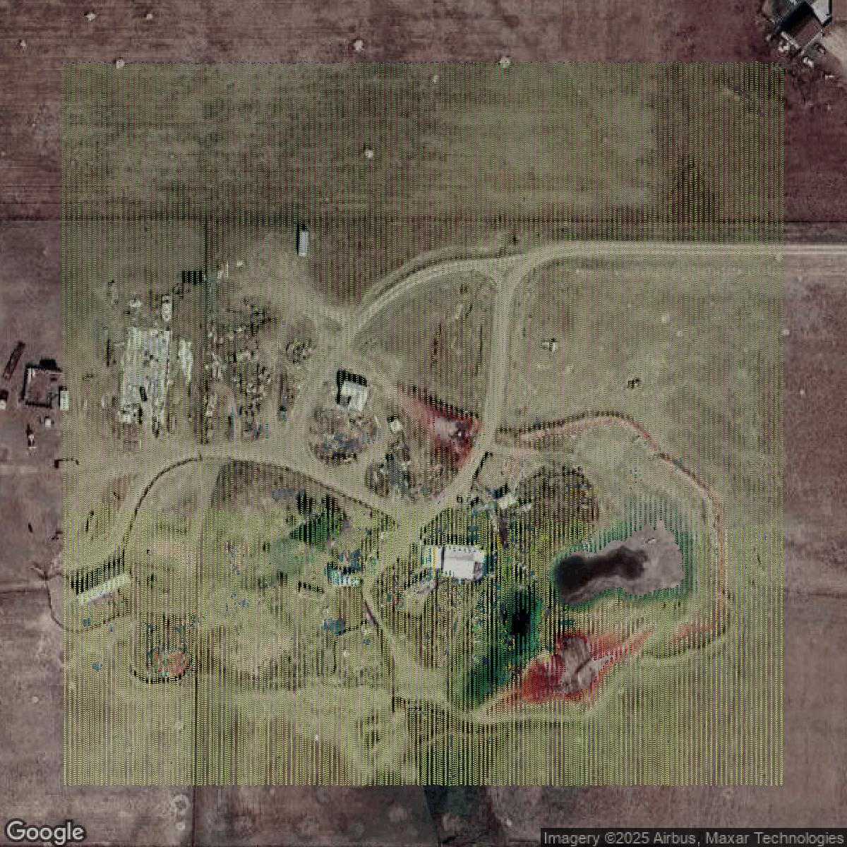 This image shows a LiDAR point cloud in Adams County created using GIS data in Equator.