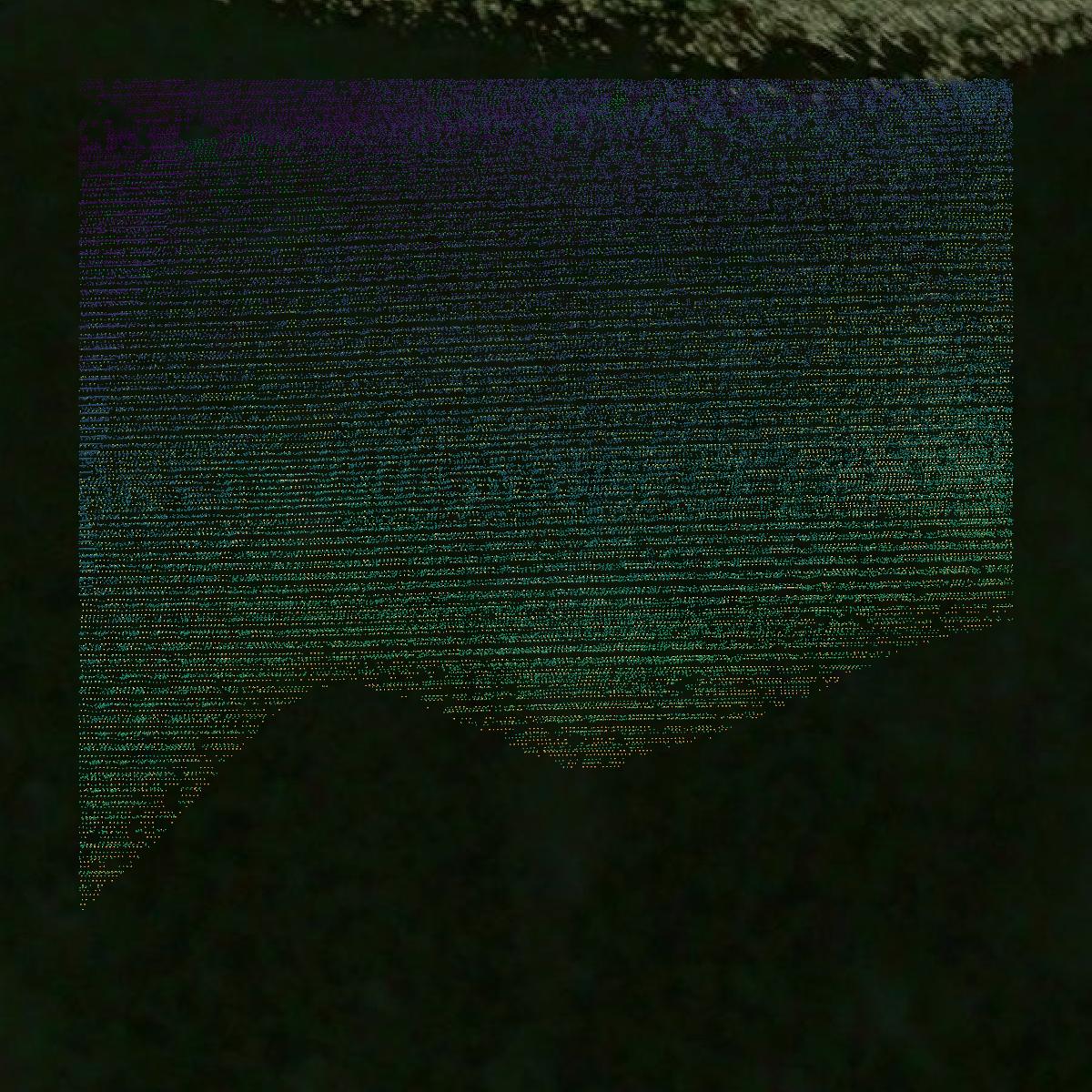 This image shows a LiDAR point cloud in Alamosa County created using GIS data in Equator.