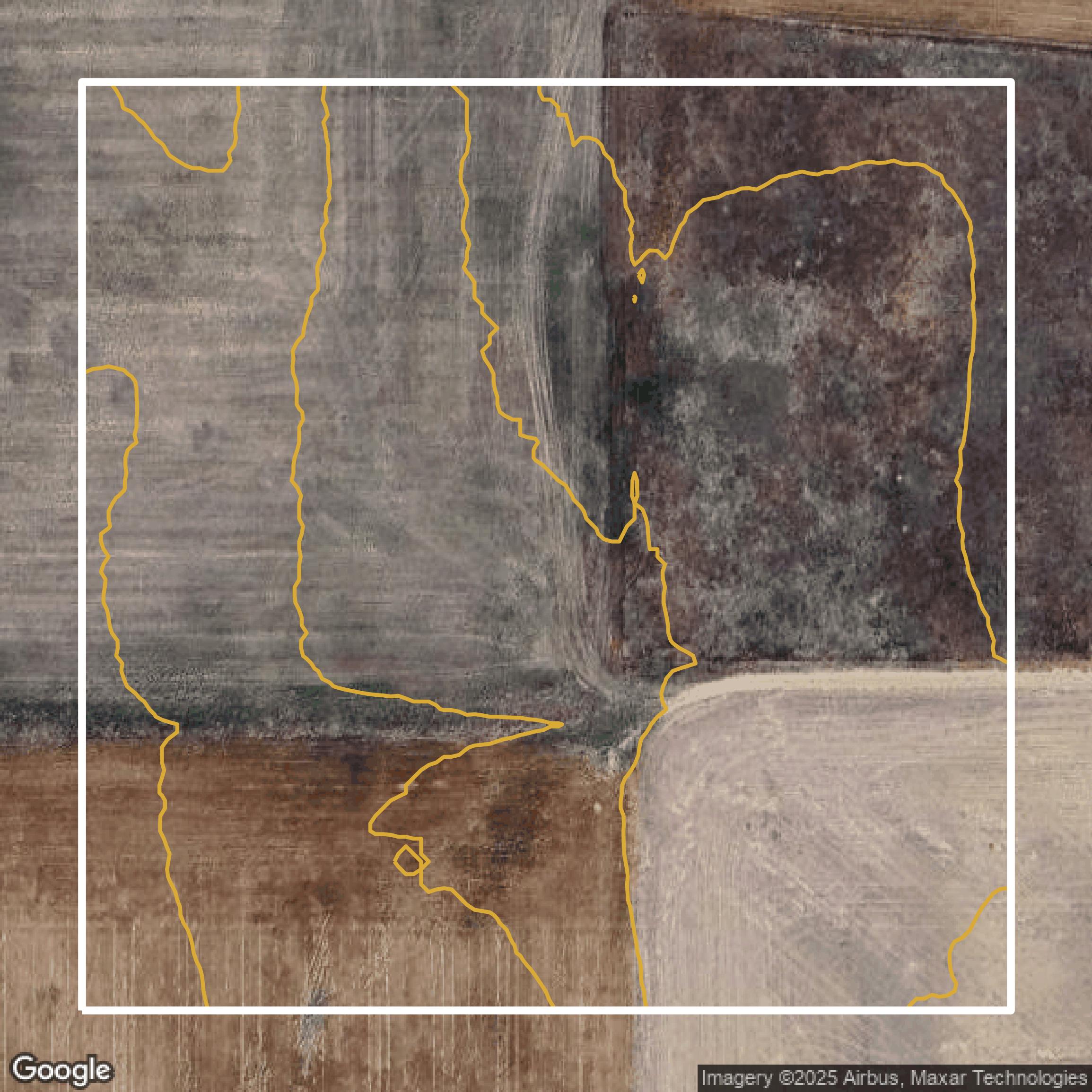This image shows a contour map in Arapahoe County created using GIS data in Equator.