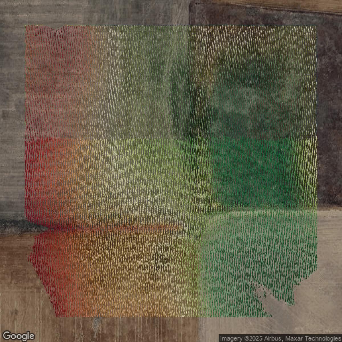 This image shows a LiDAR point cloud in Arapahoe County created using GIS data in Equator.